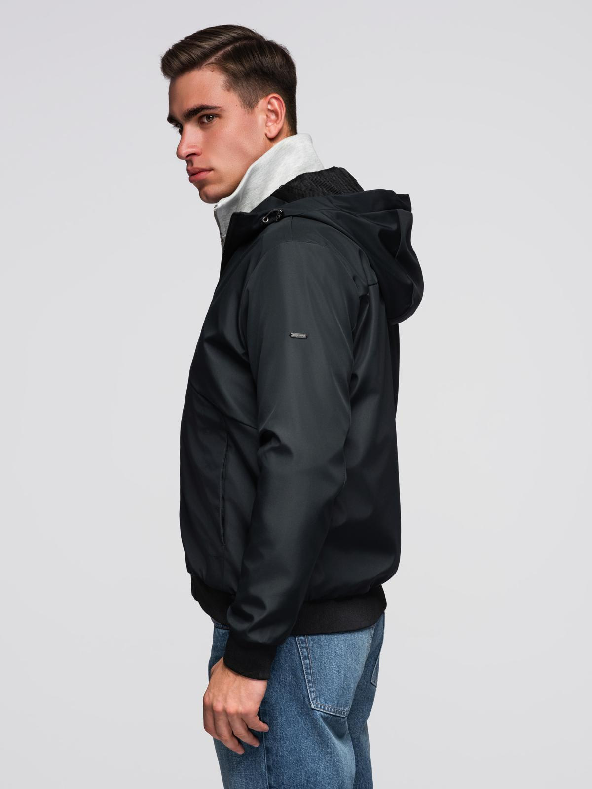 Ombre Men&#039;s lightweight jacket with mesh lining and hood