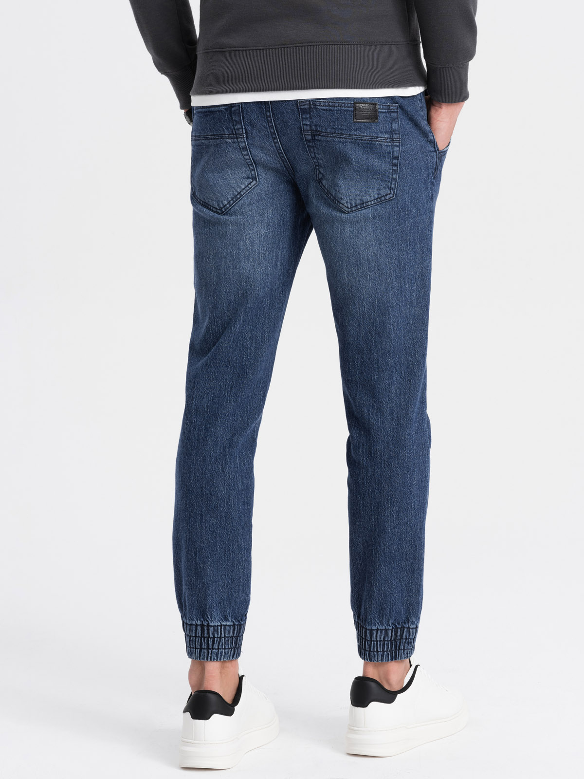 Ombre Men&#039;s JOGGERS denim pants with rubbing - blue