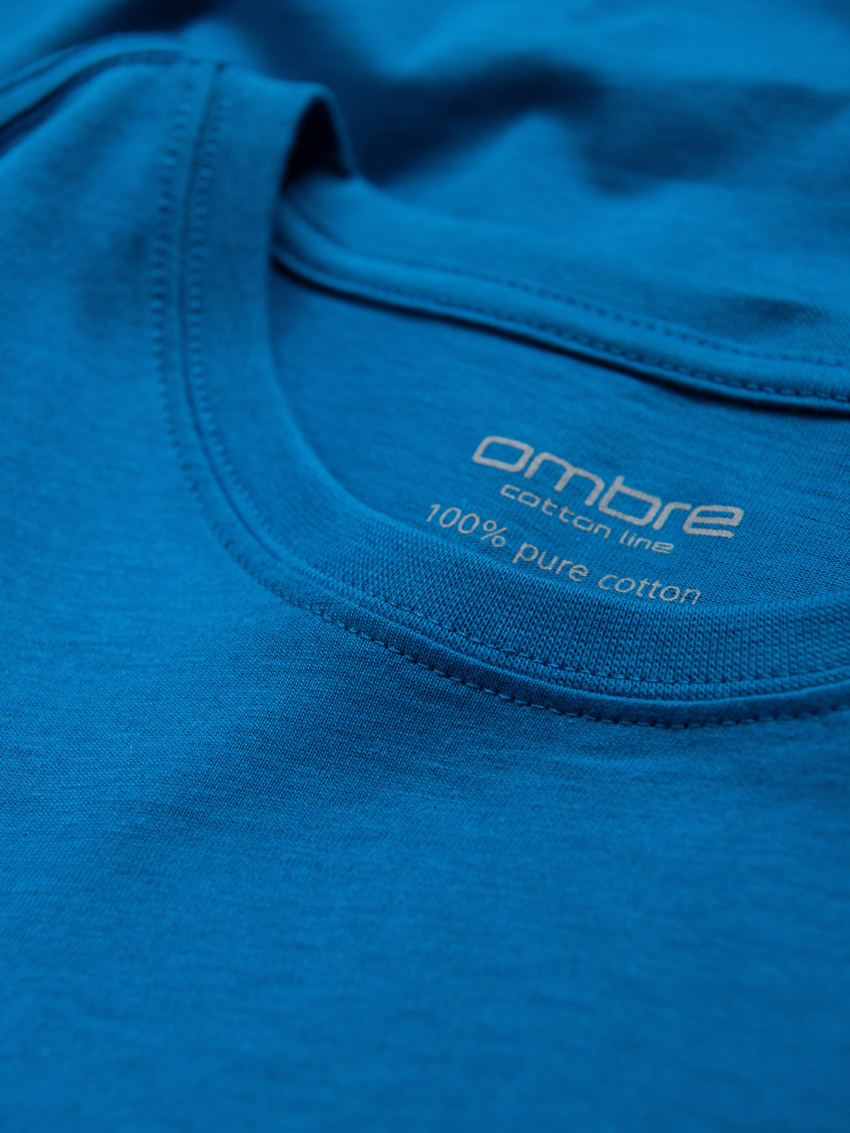 Ombre Men's classic cotton BASIC T-shirt - blue