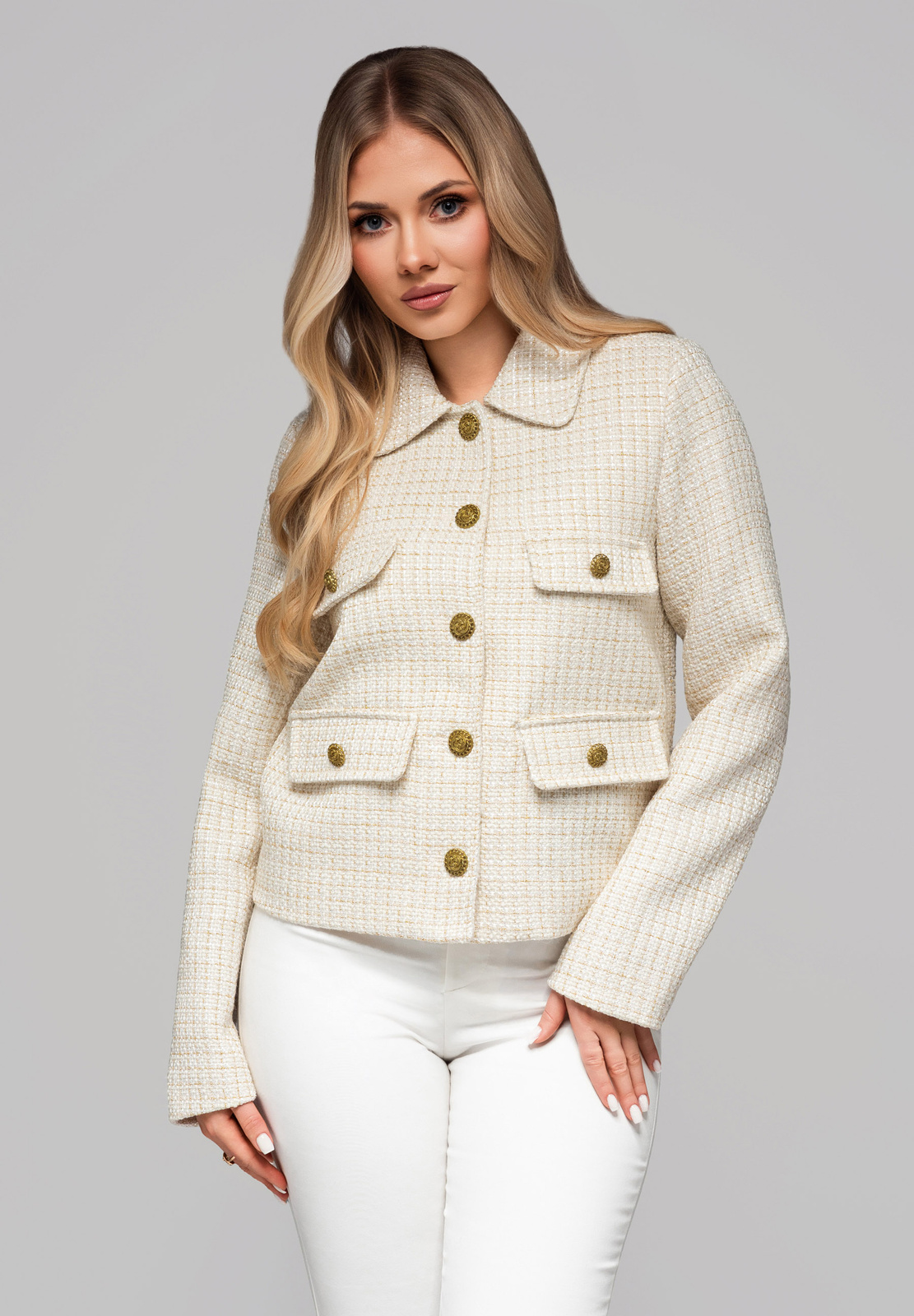 Edoti Women's jacket with padded collar OW-BLZB-0100 v1
