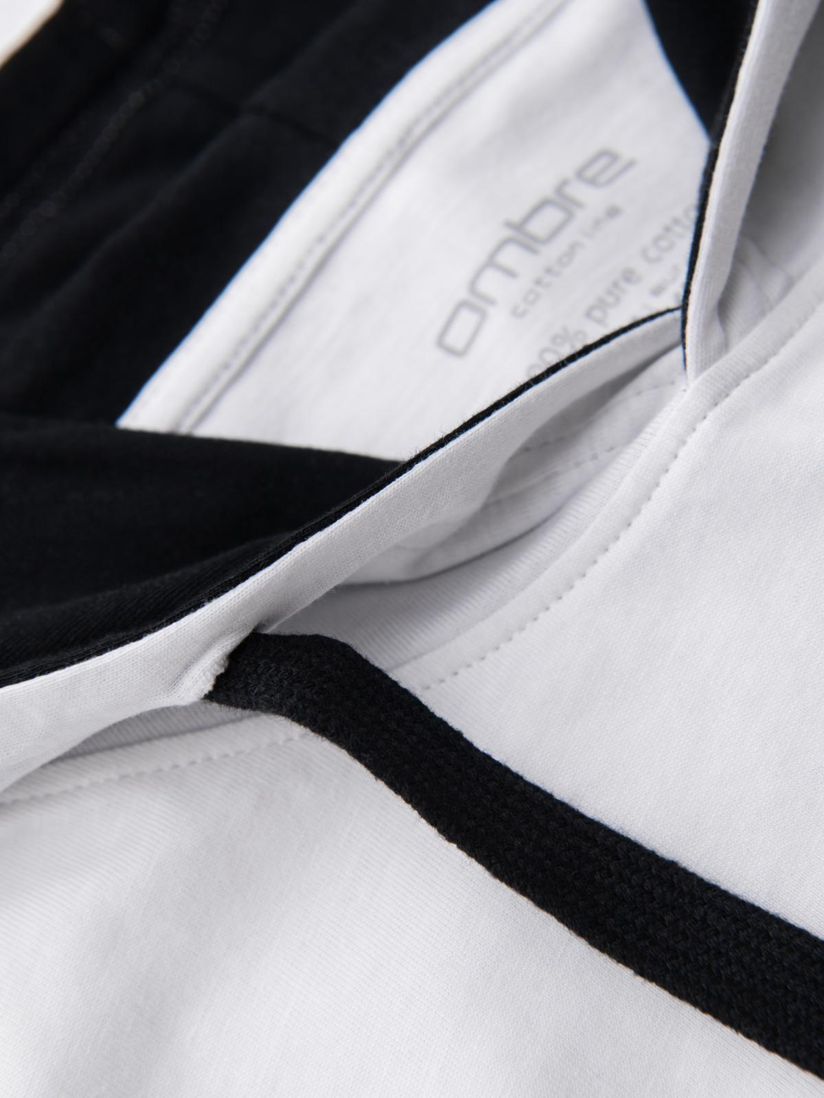 Ombre Men's hooded cotton t-shirt - white