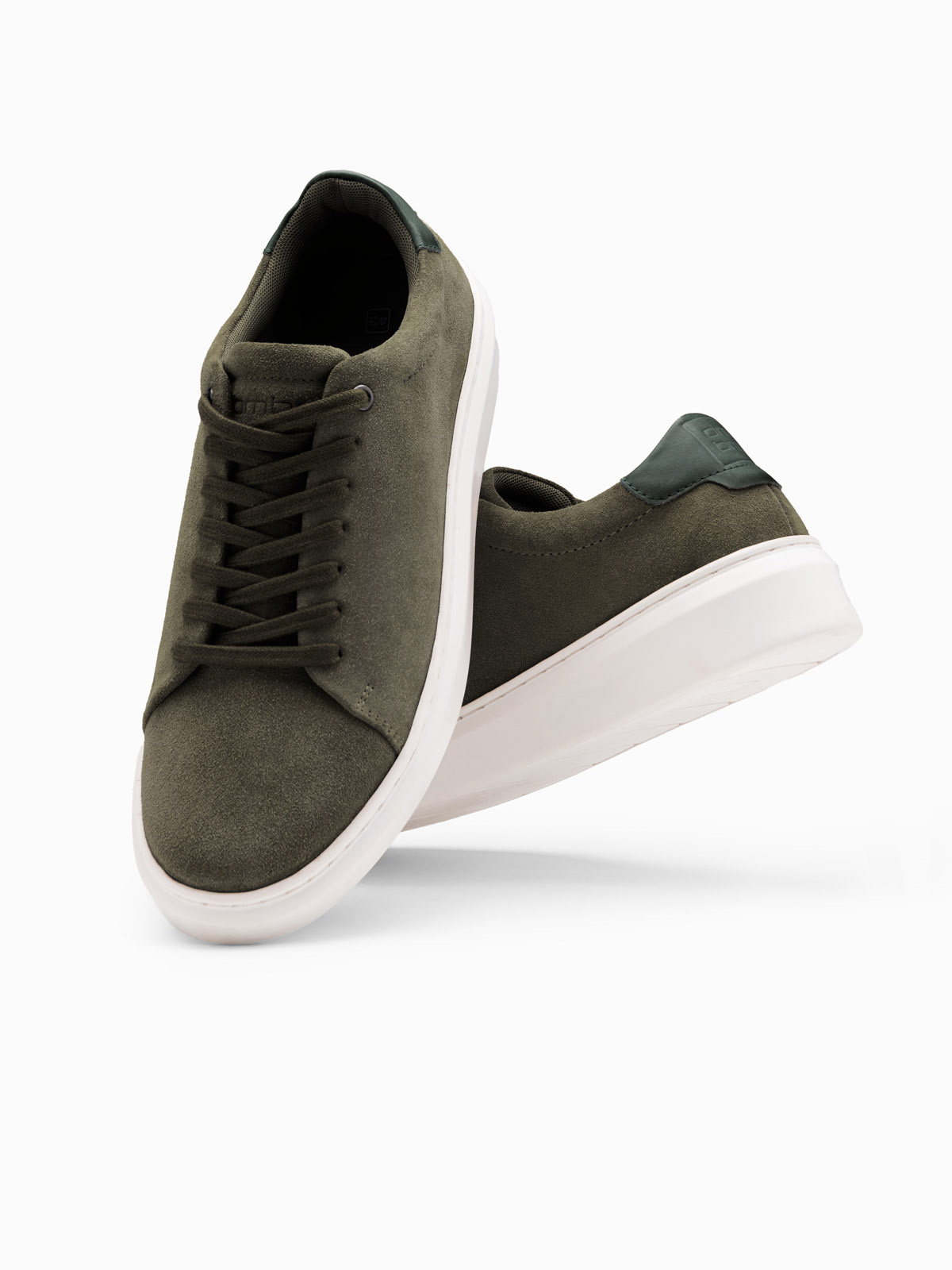 Ombre Men&#039;s classic soft suede sneaker shoes - dark olive