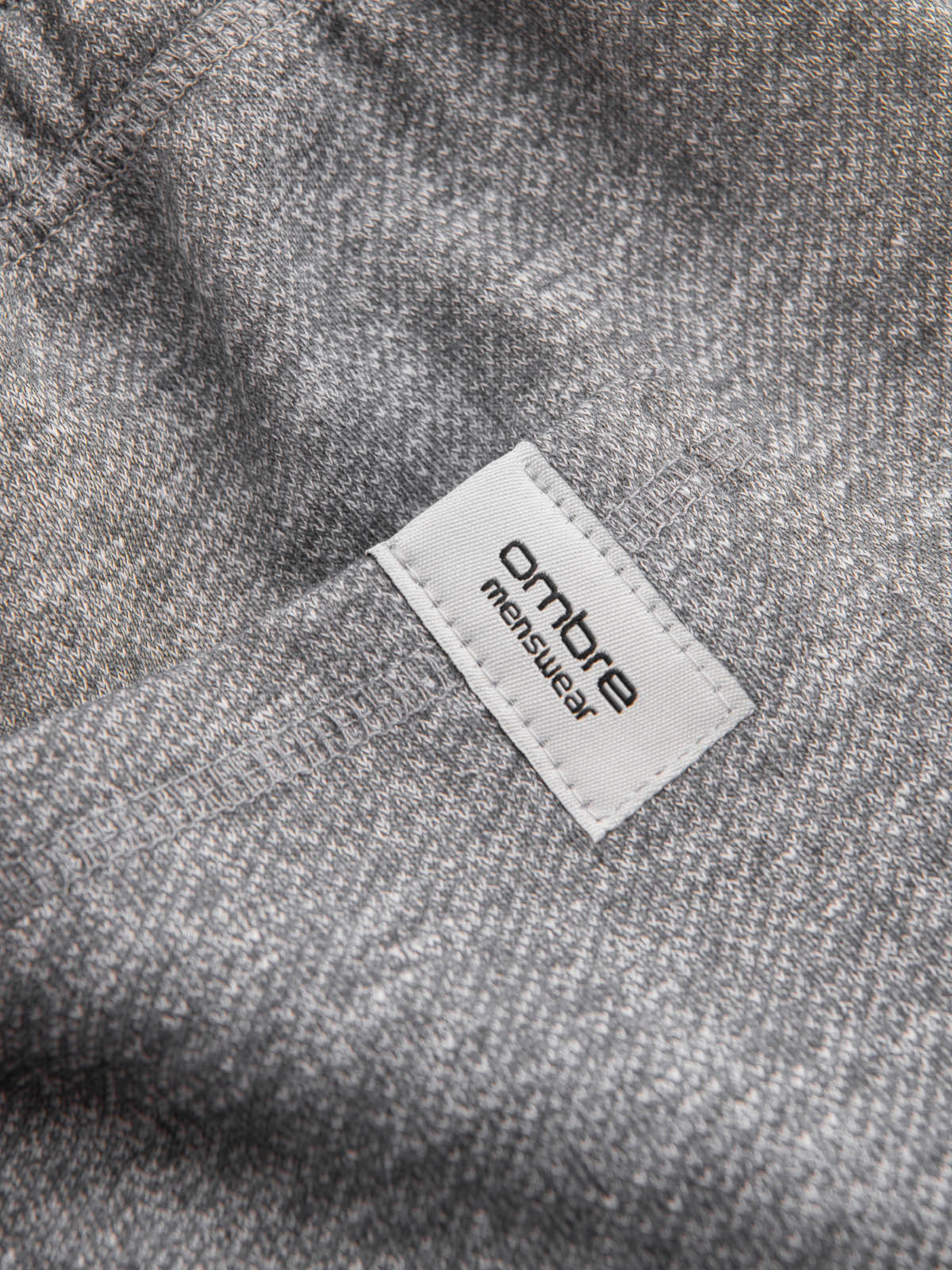 Ombre Men's LOOSE FIT melange fabric shorts - gray