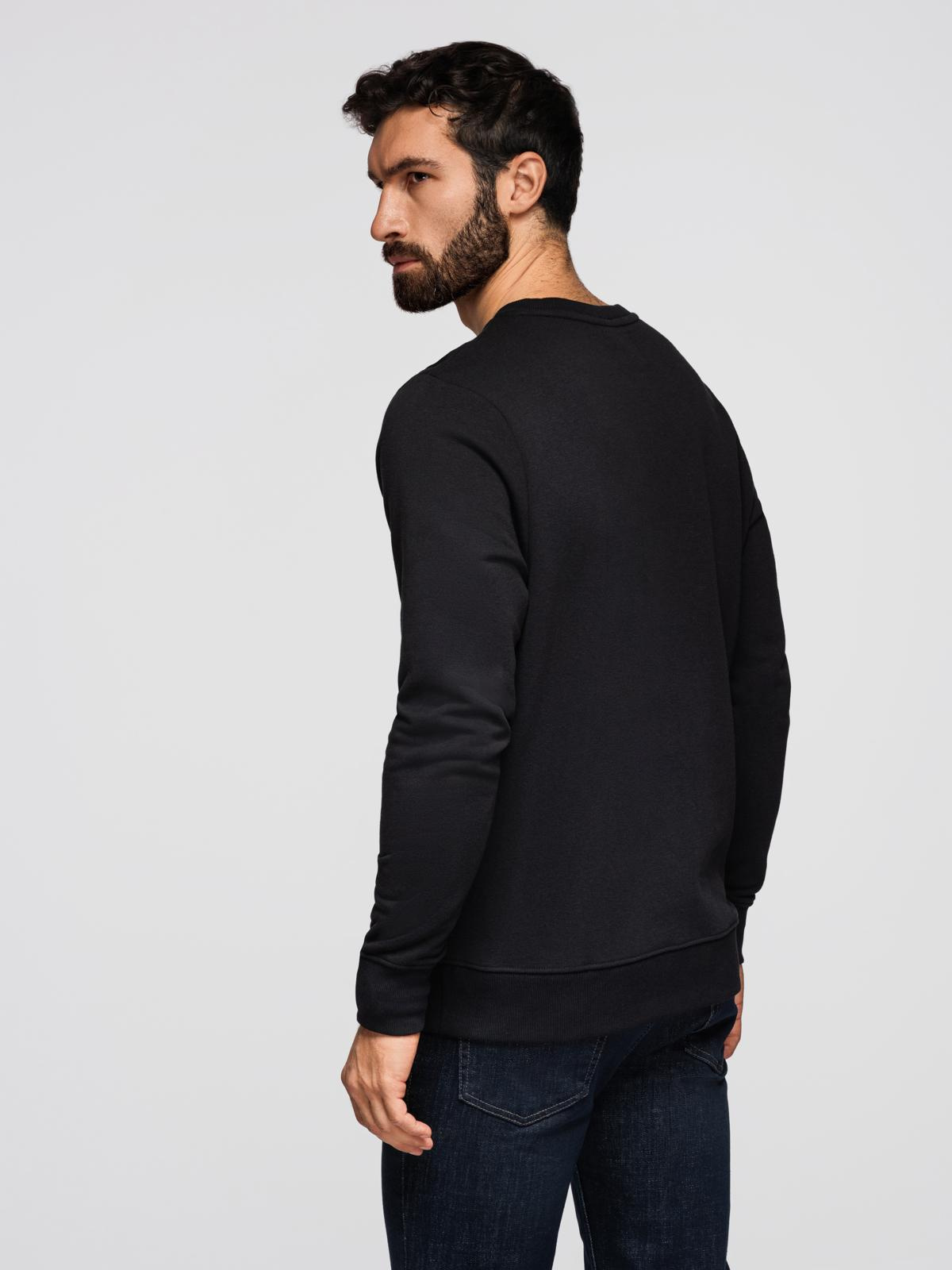 Ombre Men's printed sweatshirt worn over the head - black