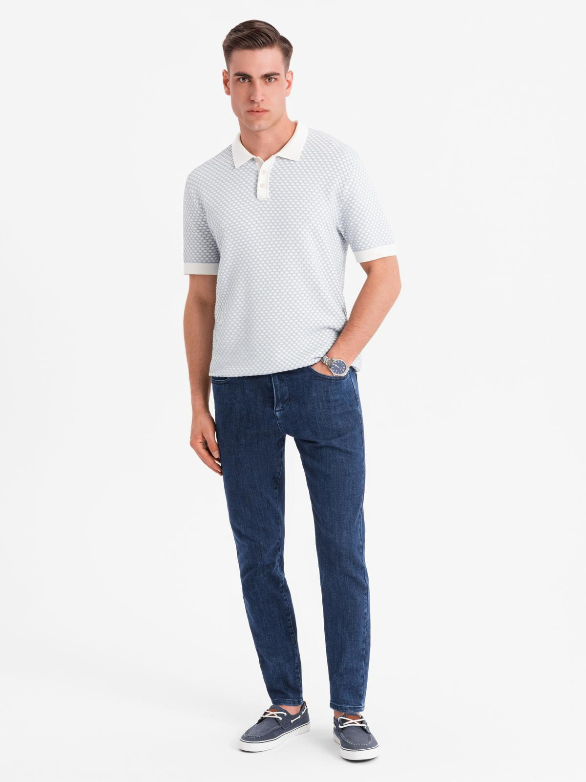Ombre Classic men&#039;s SLIM FIT jeans with elastane - dark blue