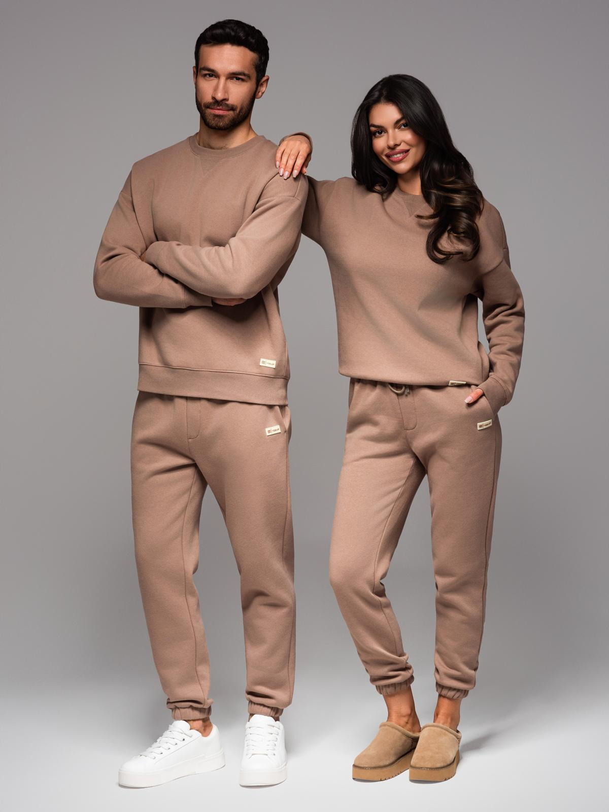 Ombre UNISEX couples tracksuit set in athleisure style with pants and sweatshirt