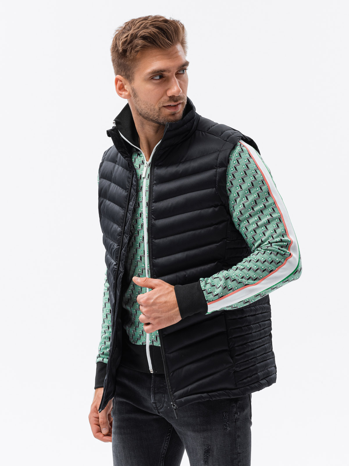 Ombre Men's quilted vest