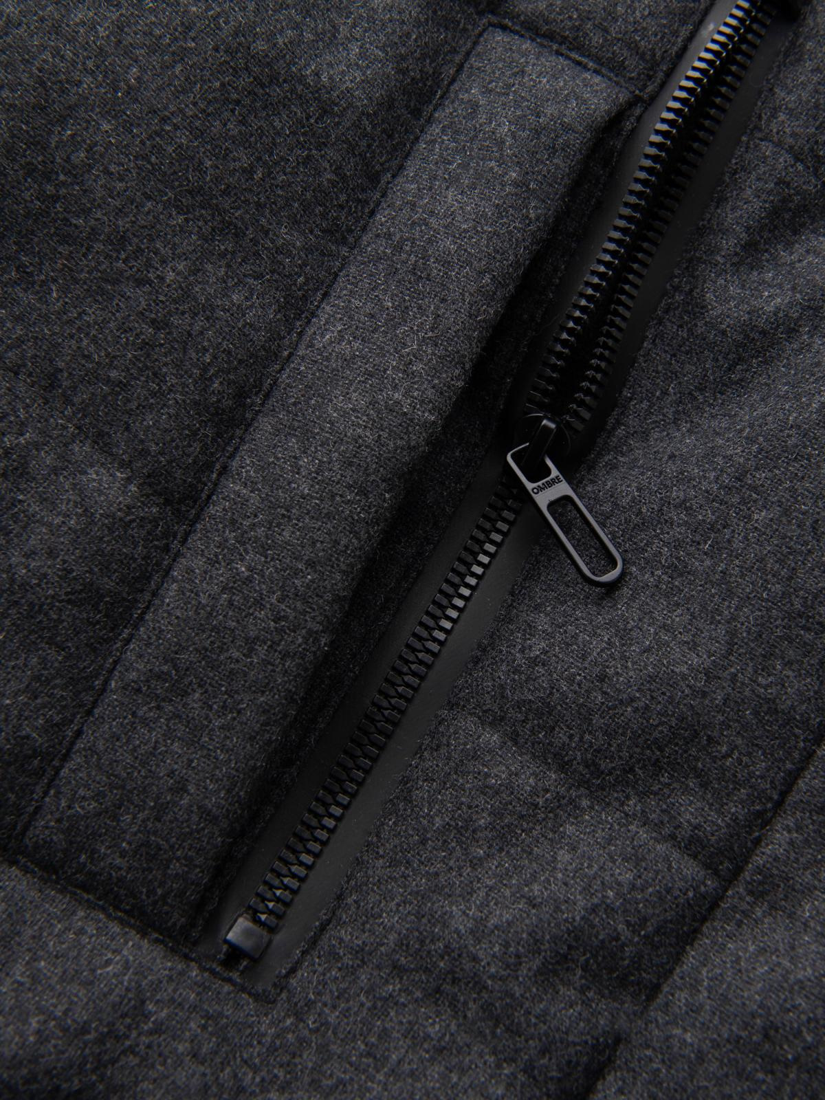 Ombre Men's lightweight jacket with mesh lining and hood - black