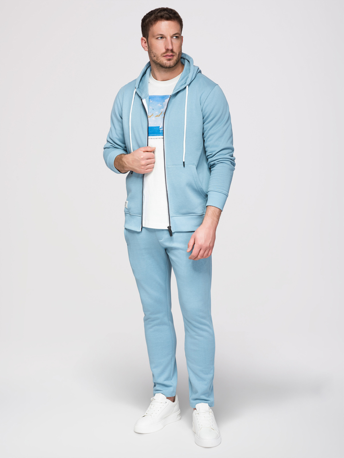 Muški Ombre set: majica s patentnim zatvaračem i hlače