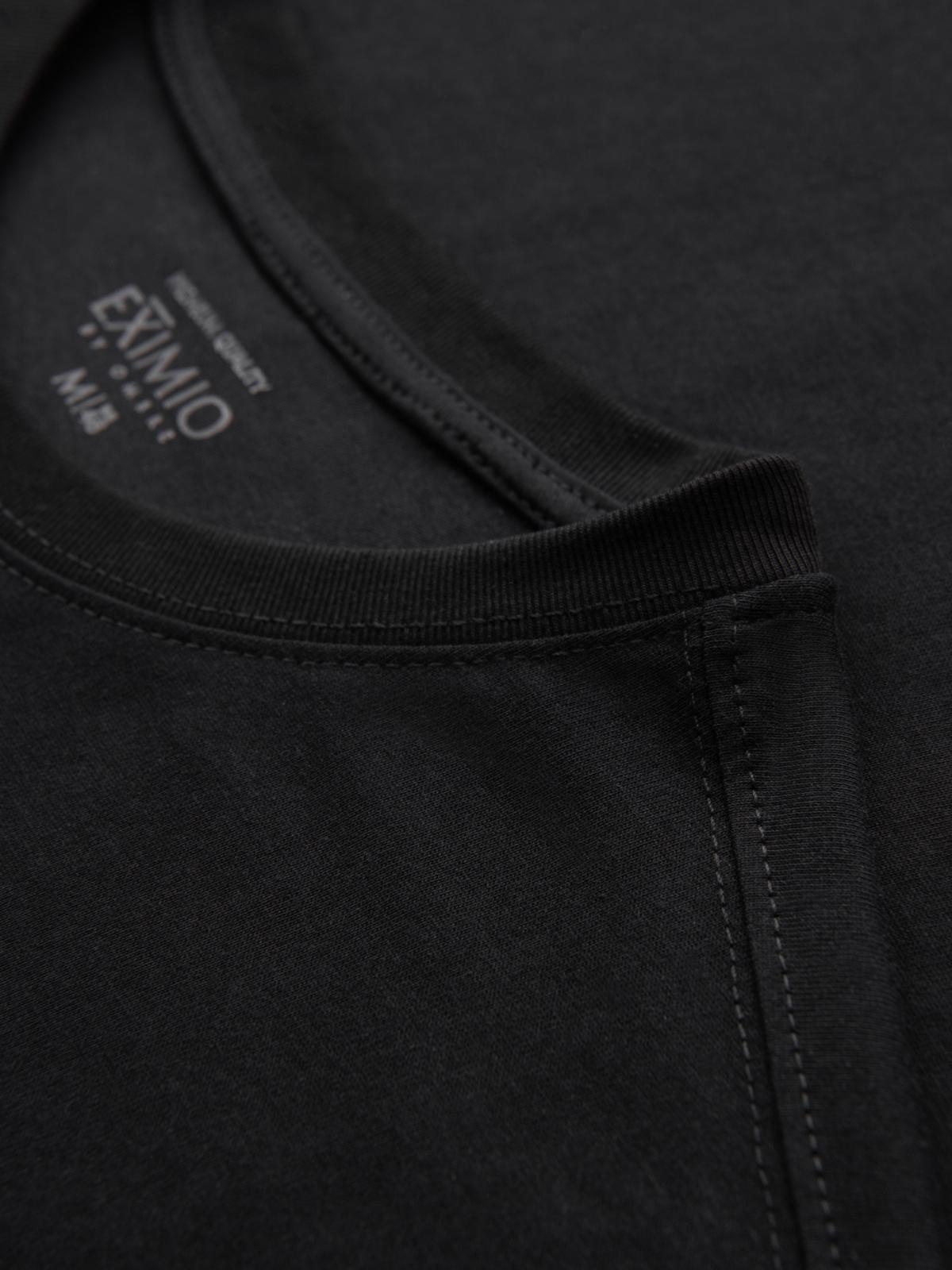 Ombre Men's cotton jersey T-shirt with large side lettering - black