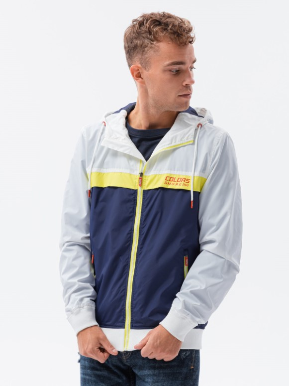 Ombre Mens hooded windbreaker jacket