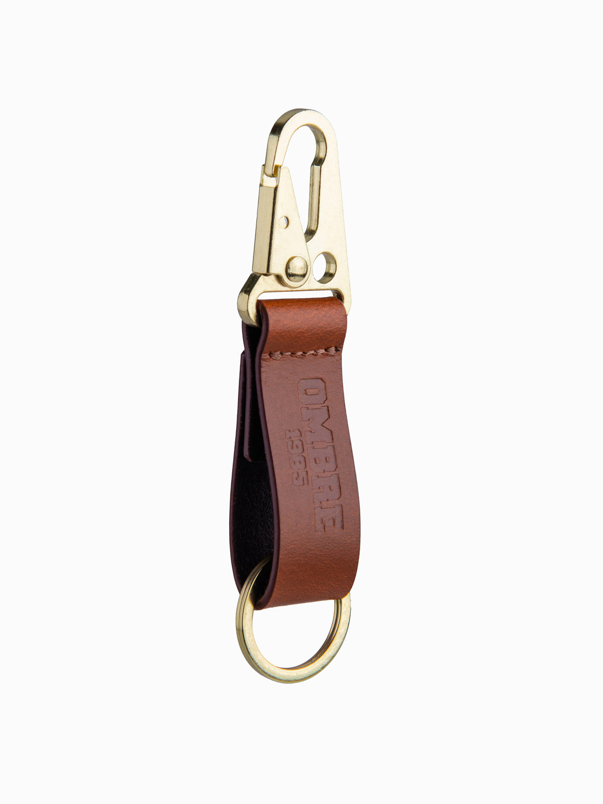 Ombre Men's key ring with snap hook - black