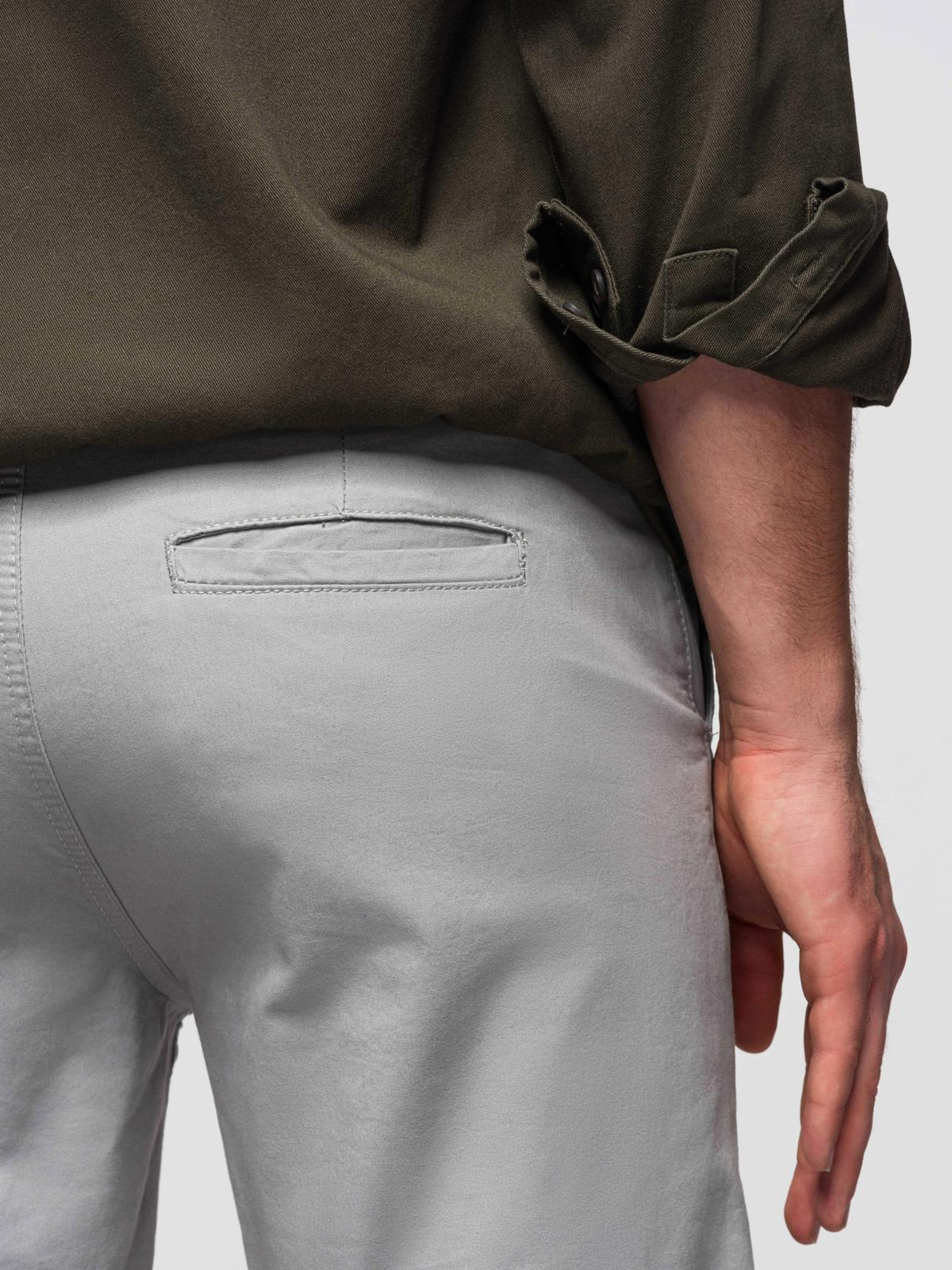Ombre Men's classic chino shorts with rolled up leg - grey