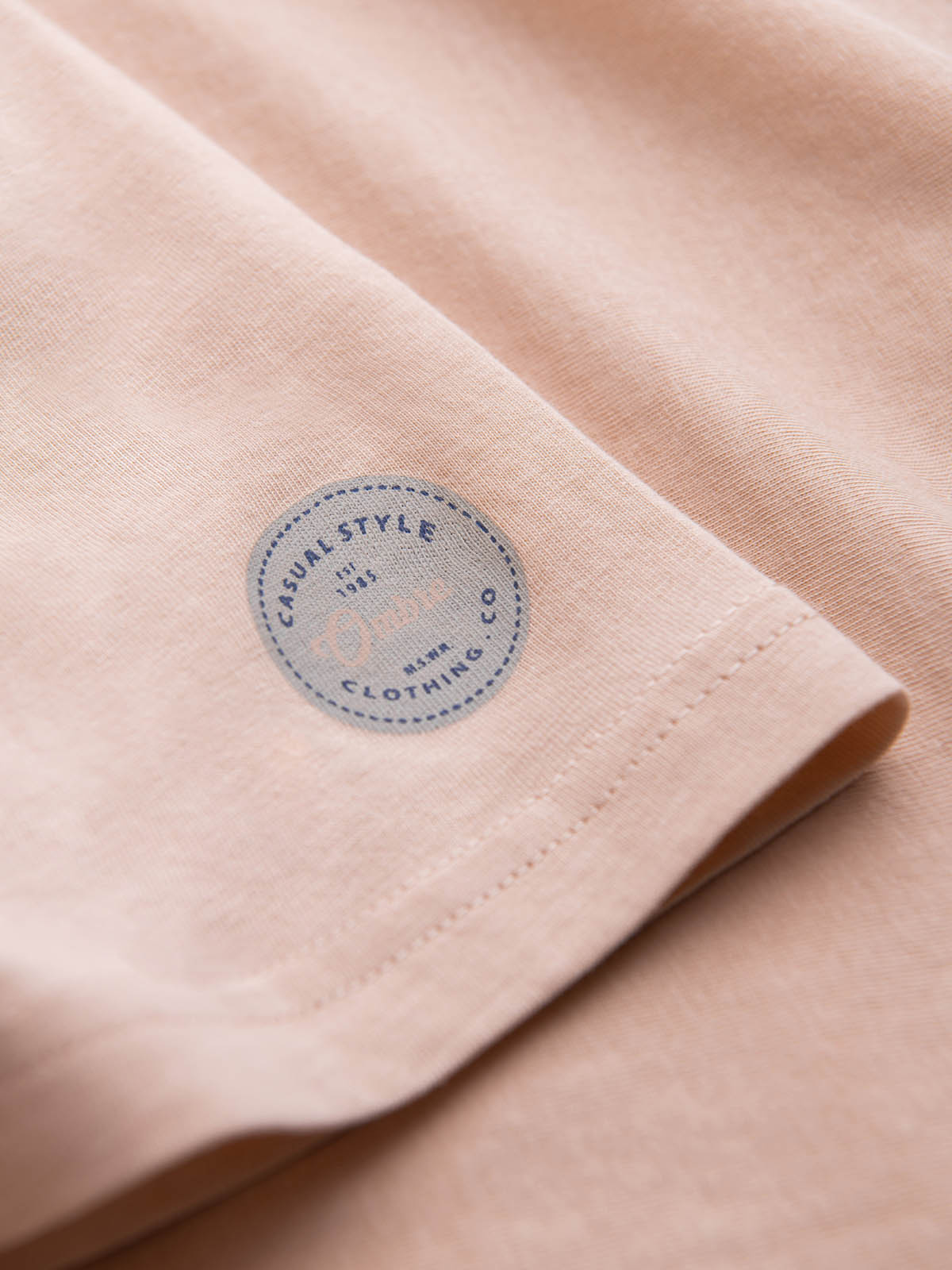 Ombre Casual Style men&#039;s printed t-shirt - light pink