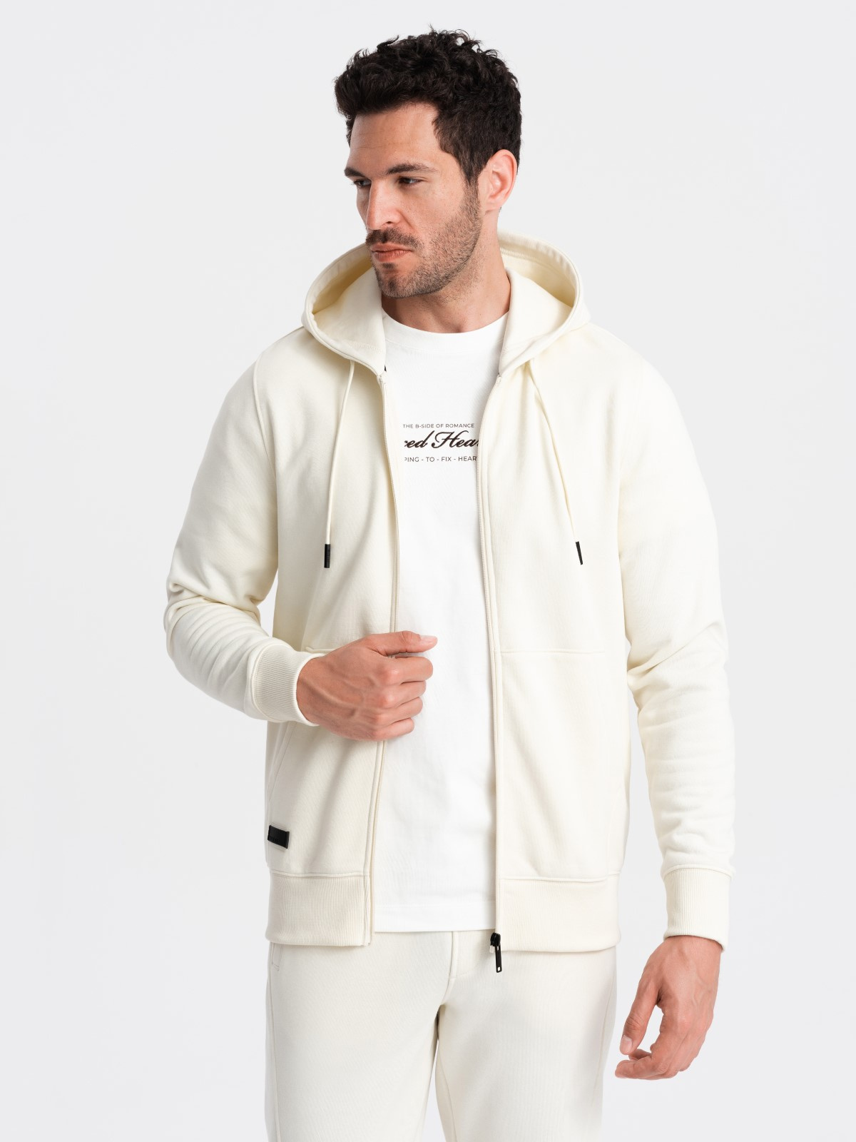 Ombre BASIC men's sweatshirt set unbuttoned sweatshirt + joggers