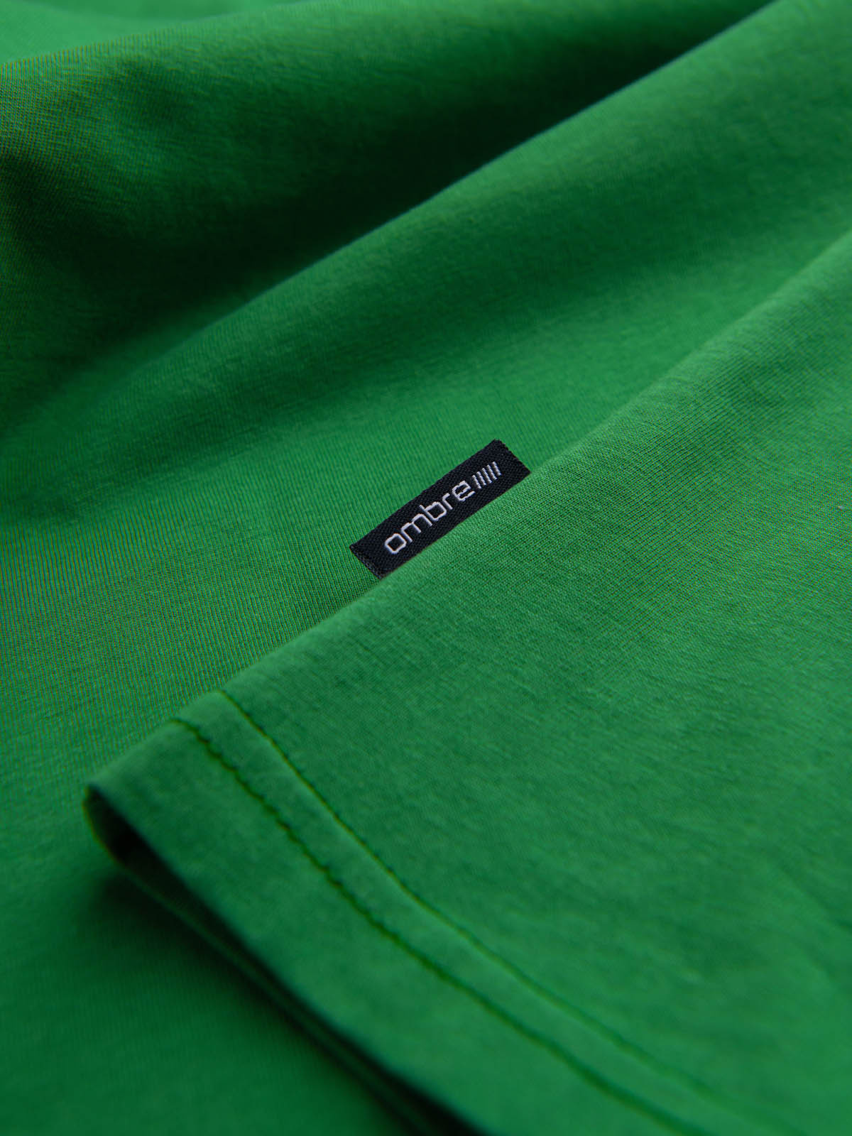 Ombre BASIC men's classic cotton T-shirt - green