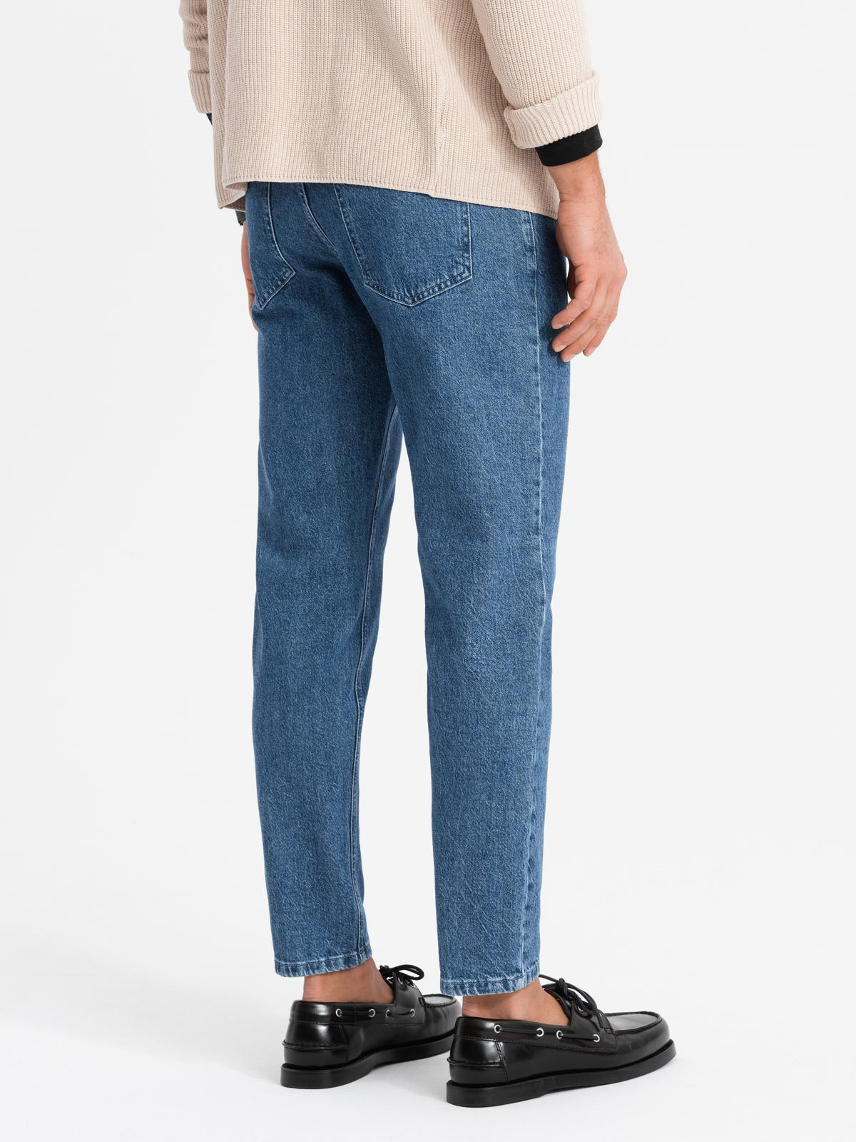 Ombre Marbled men&#039;s denim pants CARROT FIT - dark blue