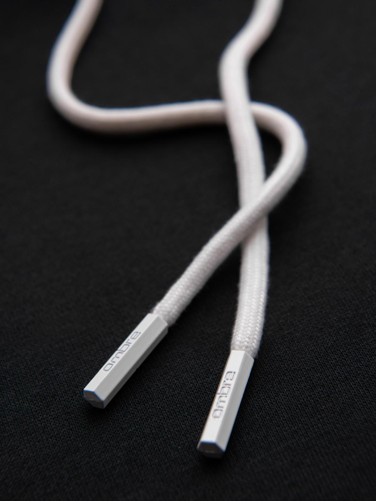 Ombre Men's sweatshirt with contrast stitching and hood - black