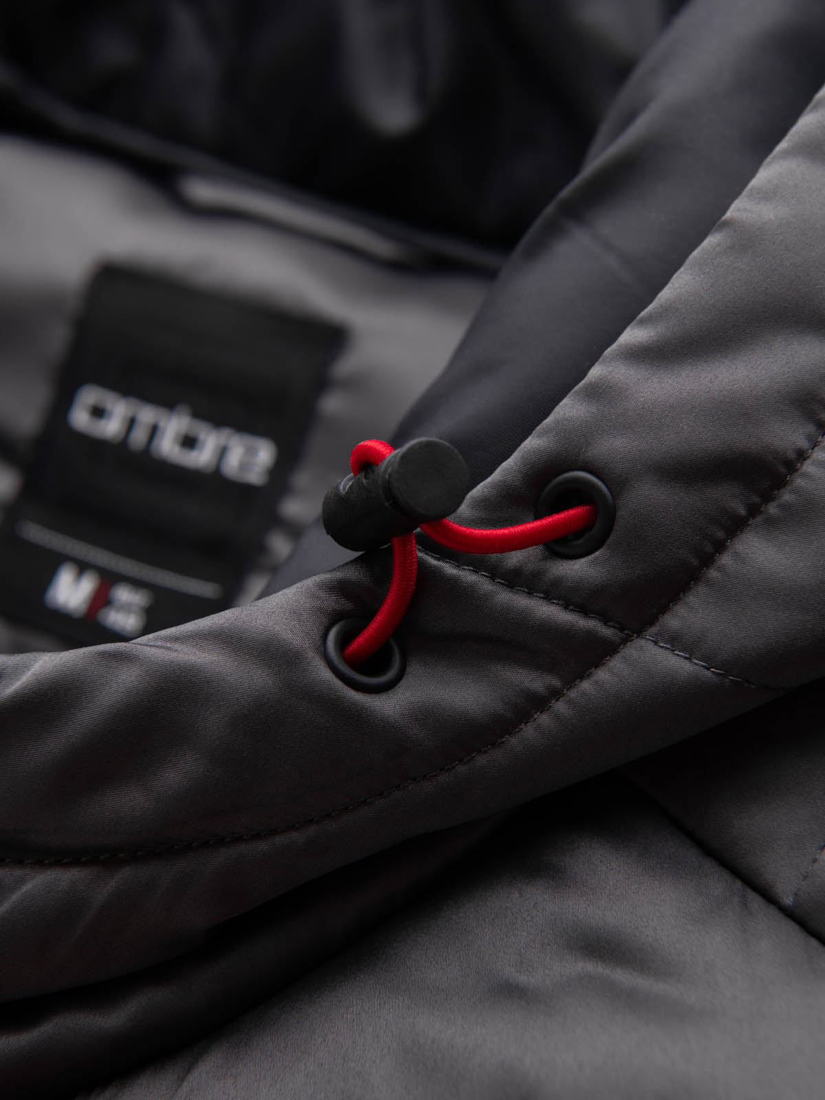 Ombre Lightly insulated quilted men&#039;s jacket with satin trim - graphite