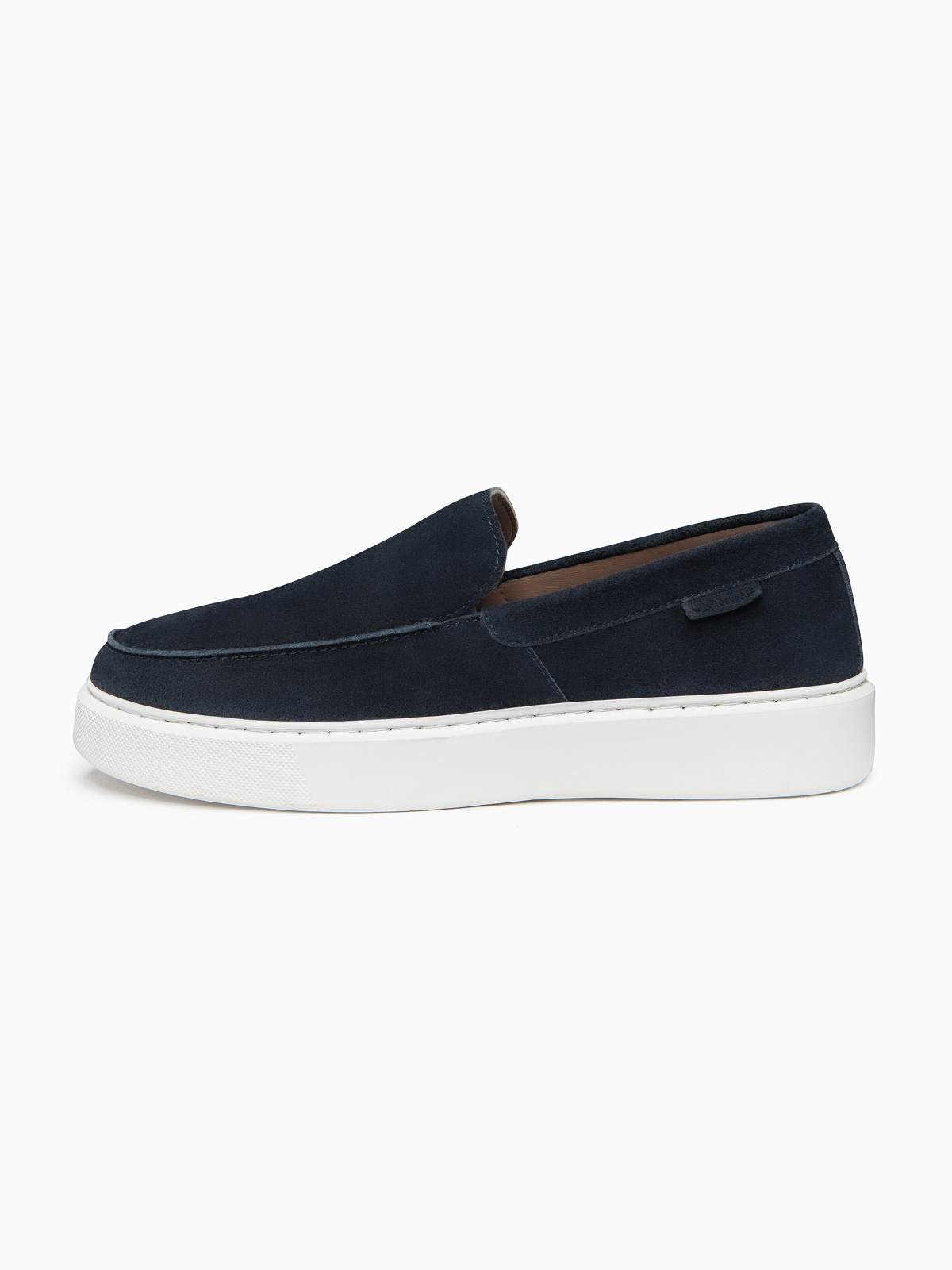 Pánske semišové slip-on poltopánky, tmavomodré