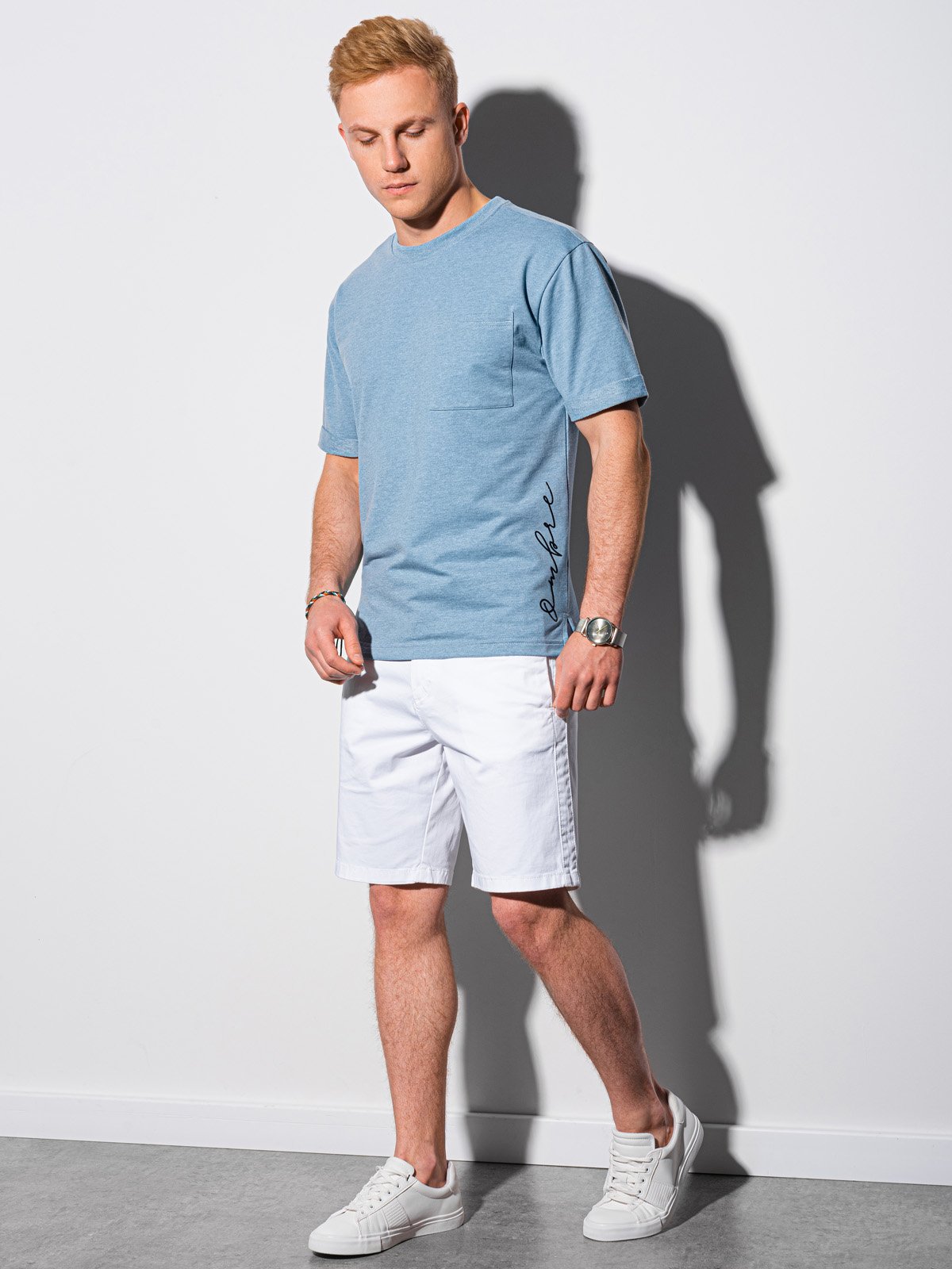 Ombre Îmbrăcăminte men's plain t-shirt