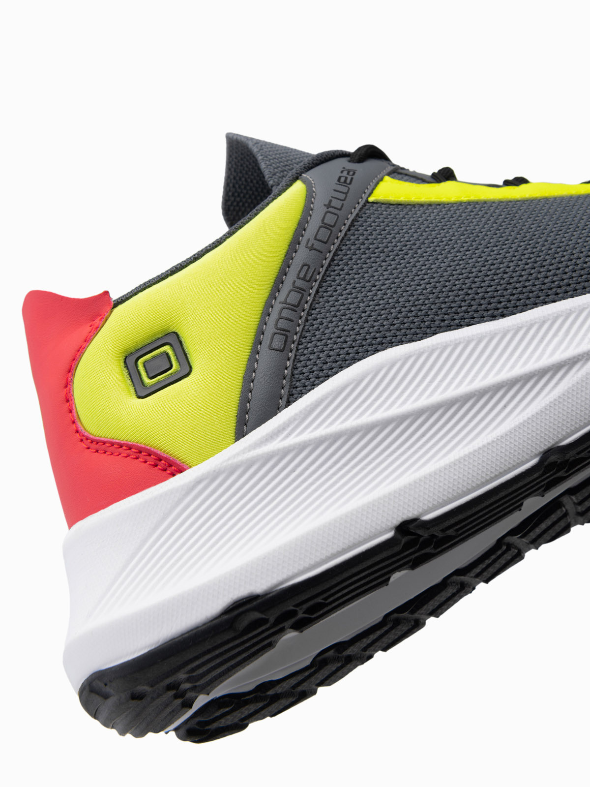 Ombre Men's sneakers with neon inserts - graphite