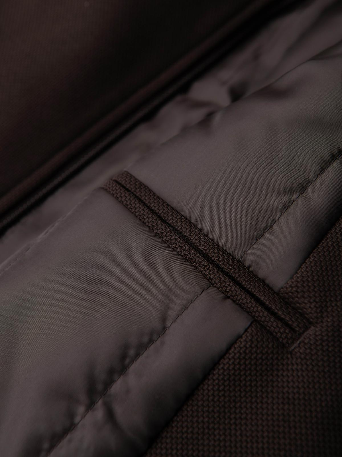 Ombre Structured fitted coat for men with high collar - dark brown