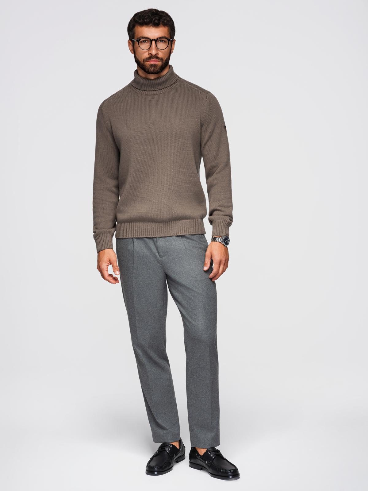 Ombre Golf men's knitted sweater - gray-brown