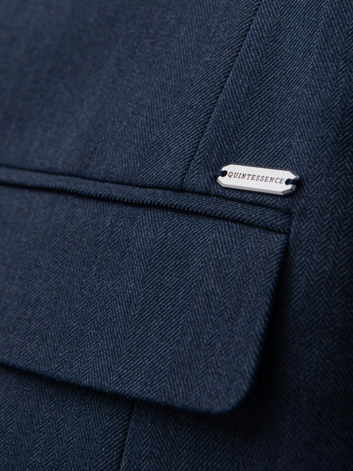 Ombre Elegant men's SLIM FIT jacket with rayon - dark blue