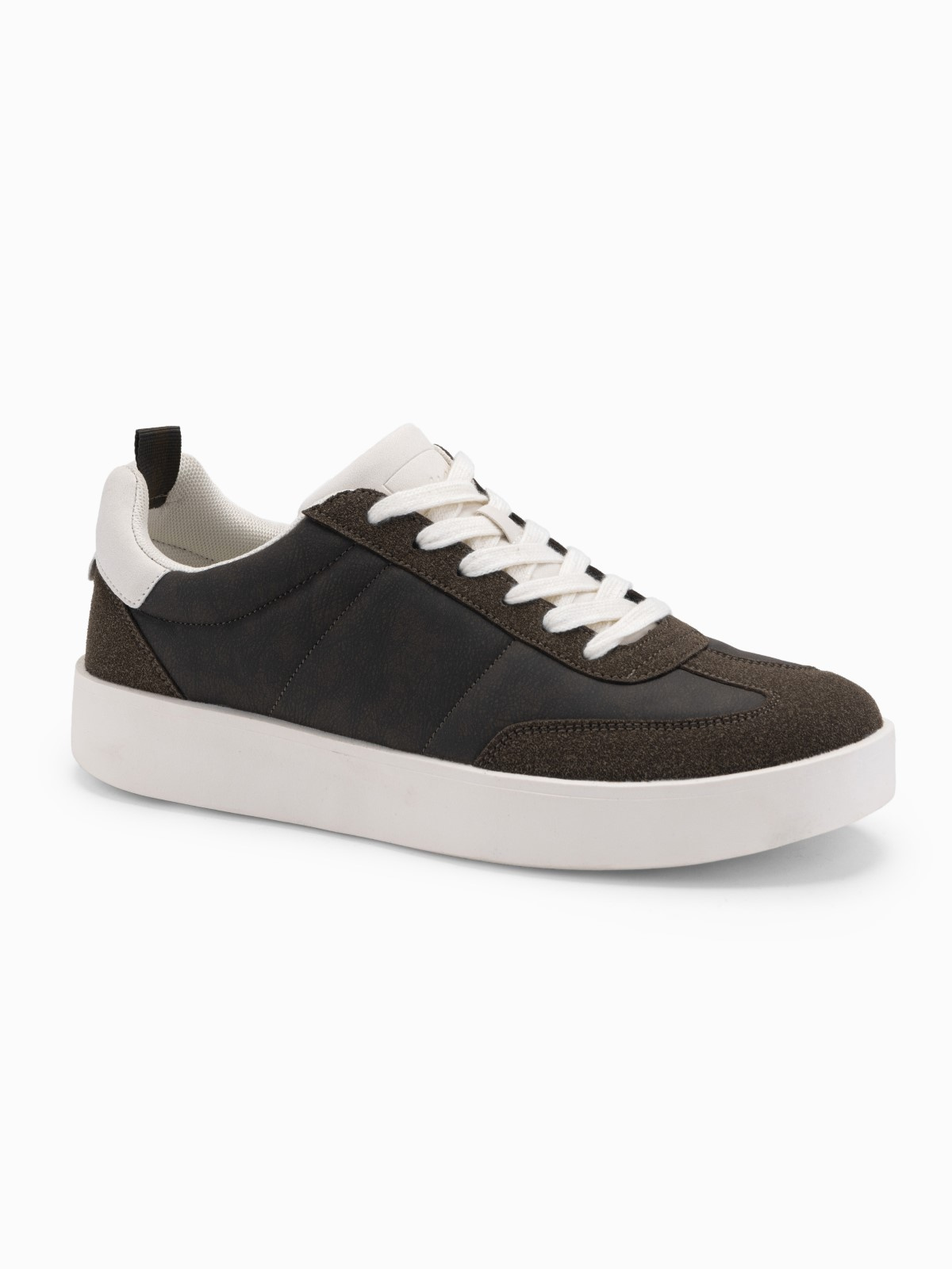 Ombre Old-school men&#039;s sneakers on thick sole - dark brown