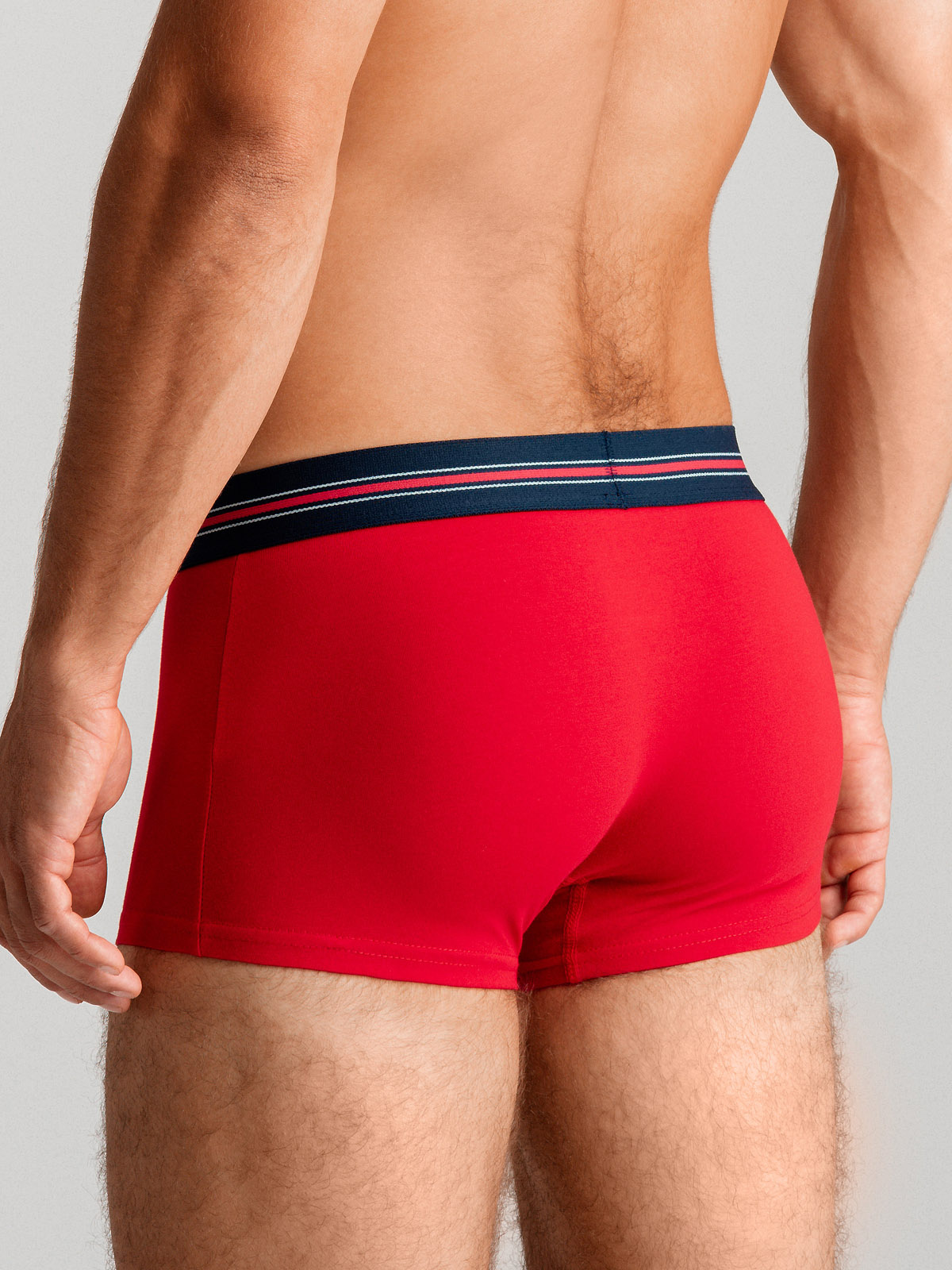 Ombre Classic fit men&#039;s boxer shorts with striped elastic band - 3 pack mix OM-UNBO