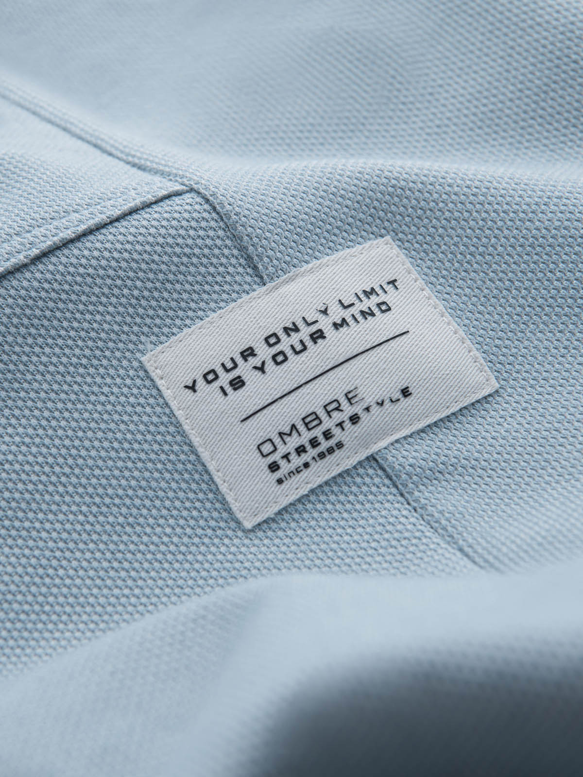 Ombre Men&#039;s structured knit sweatpants - light blue