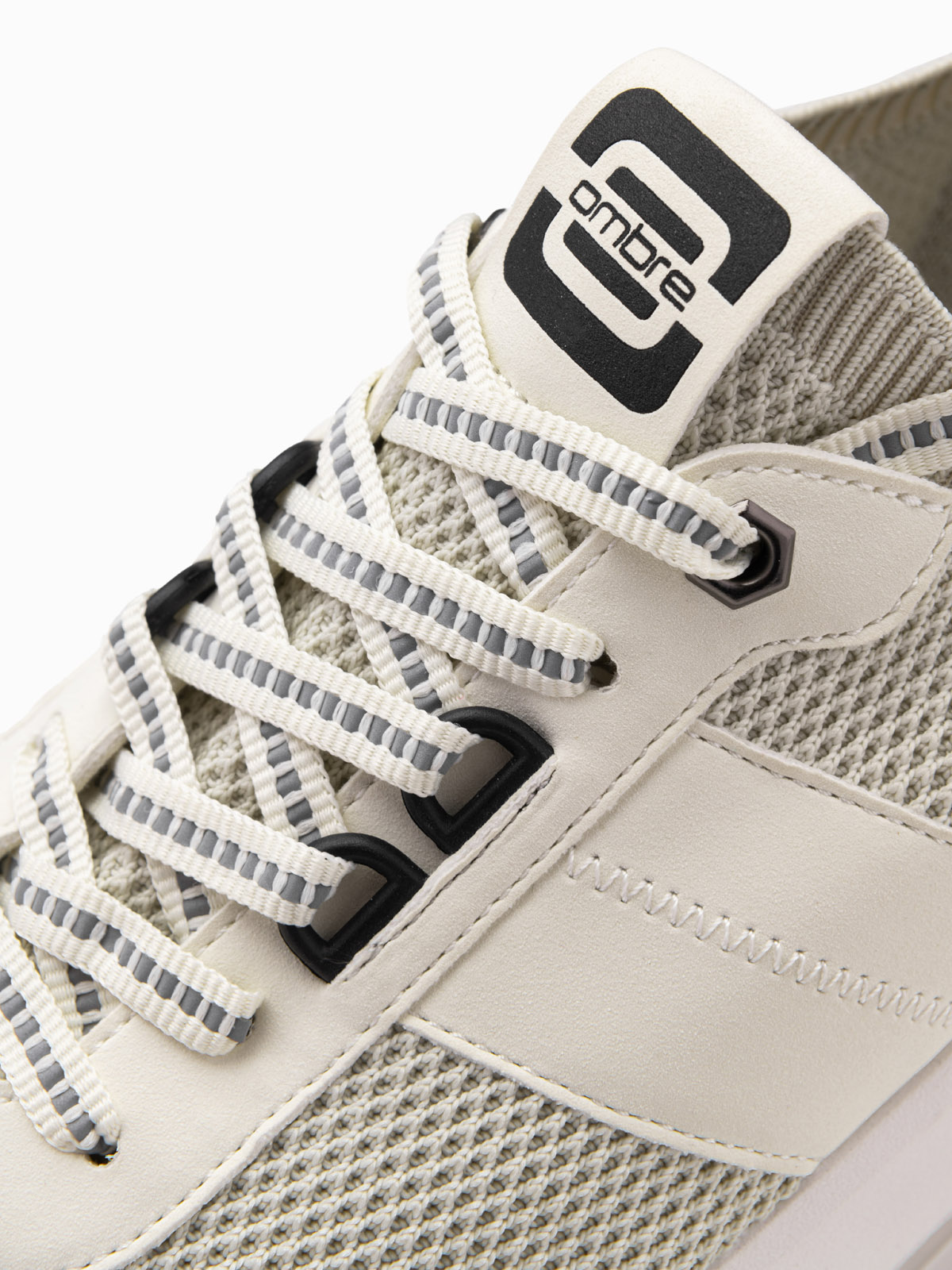 Ombre Men&#039;s slip-on structured fabric sneakers - sand