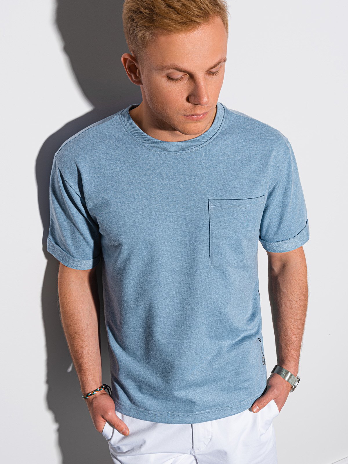 Ombre Îmbrăcăminte men's plain t-shirt
