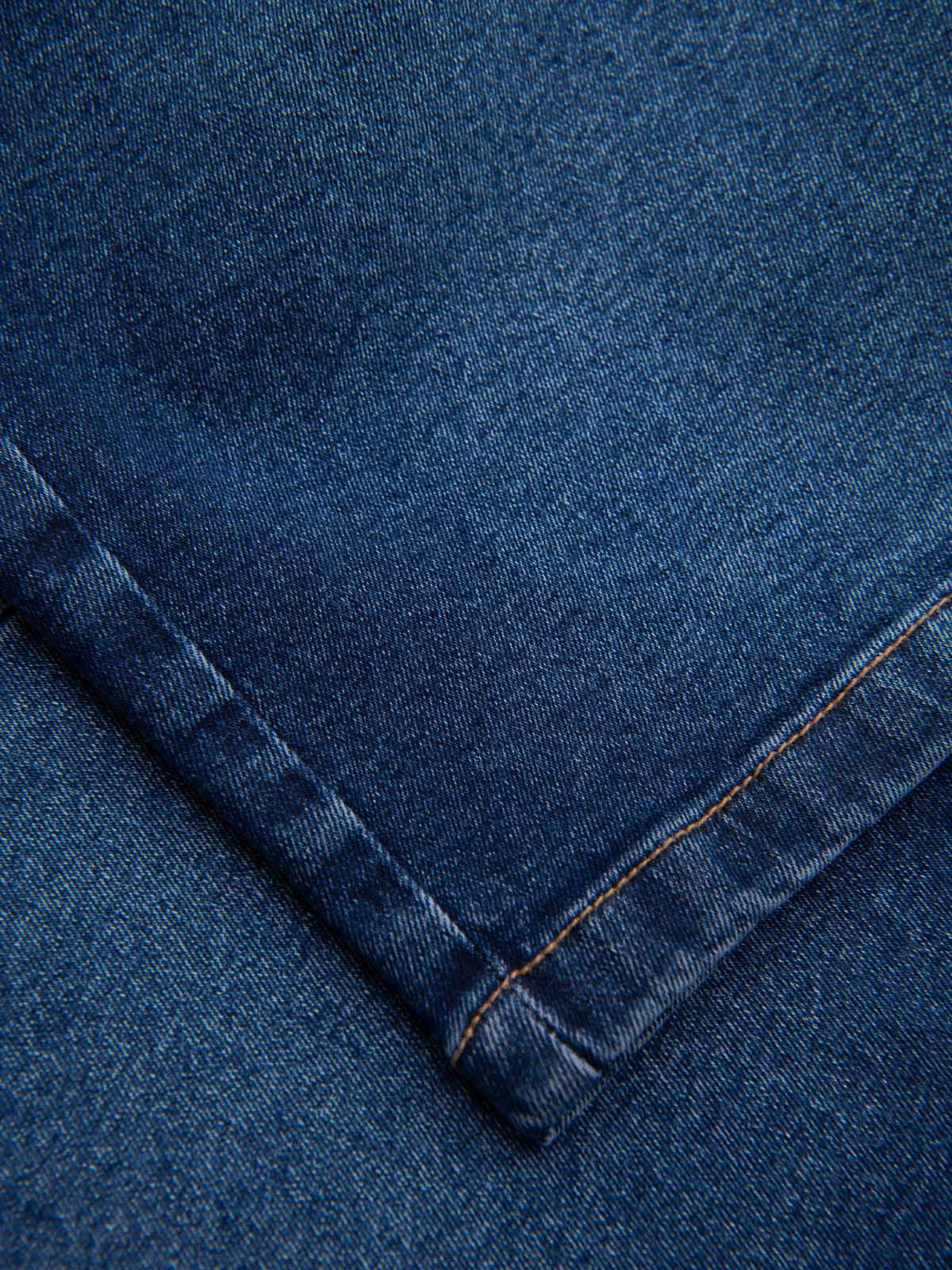 Ombre Men's denim shorts with classic cut - dark blue