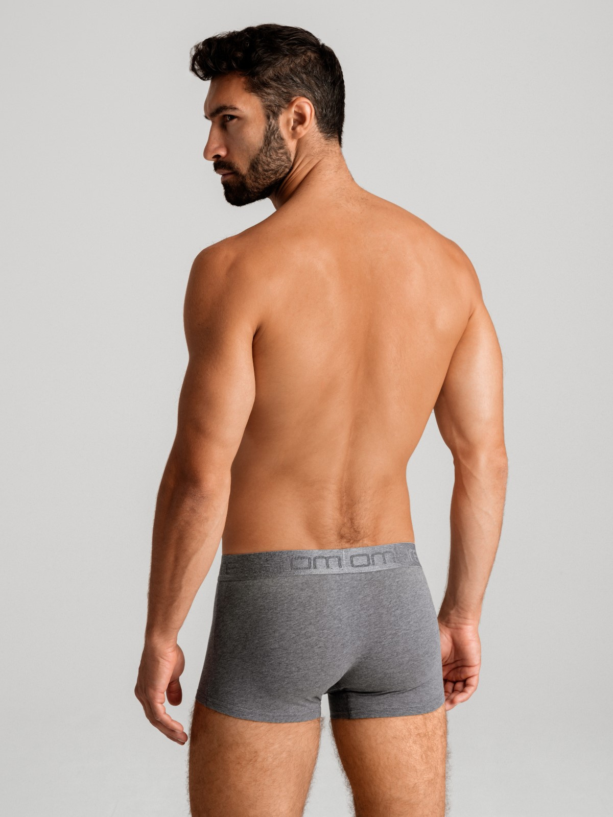 Ombre Men&#039;s cotton boxer shorts with logo - 3-pack mix