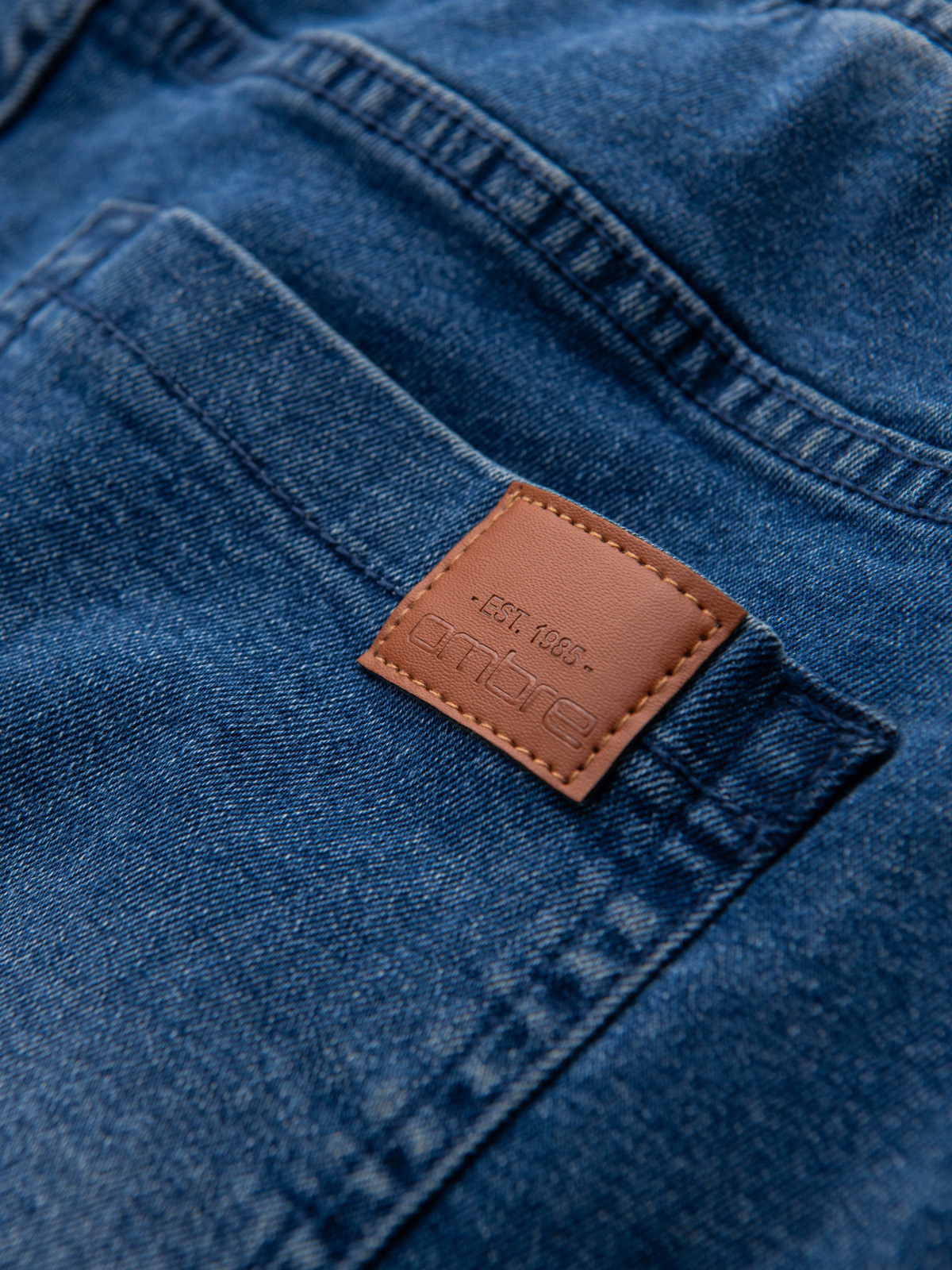 Ombre Men&#039;s wash-effect denim JOGGERS pants - blue