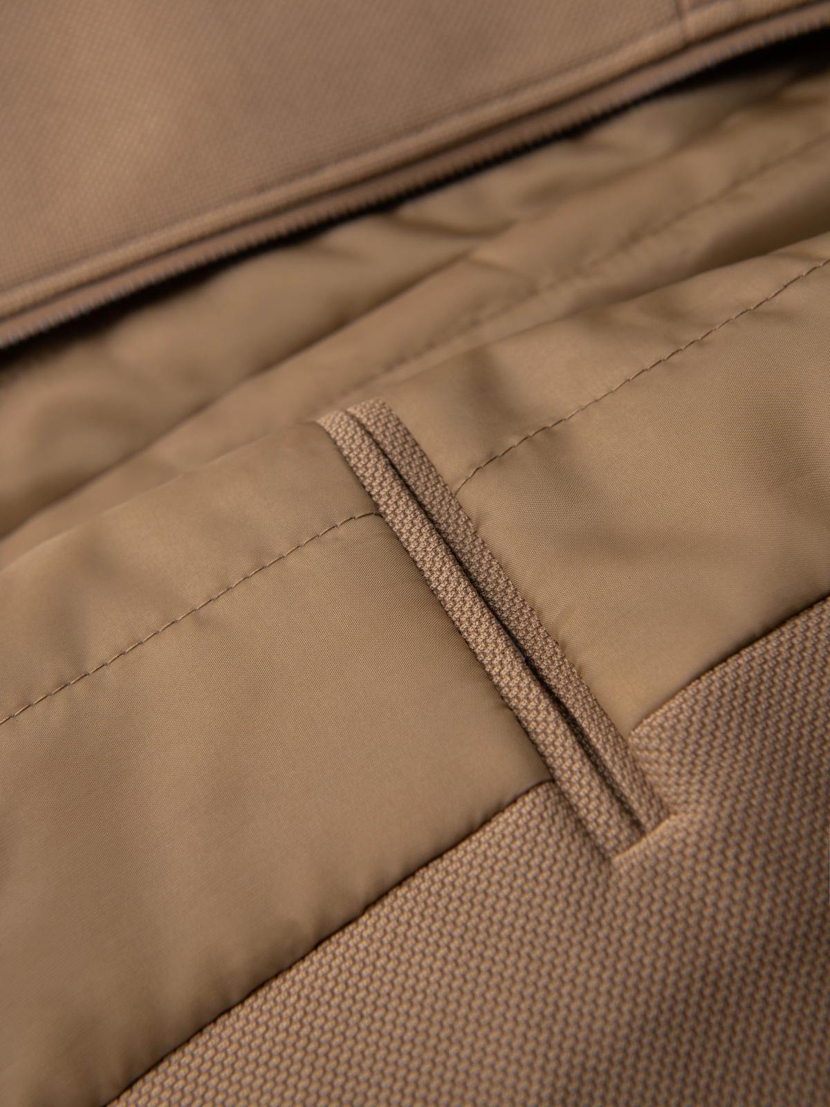 Ombre Structured fitted coat for men with high collar - light brown