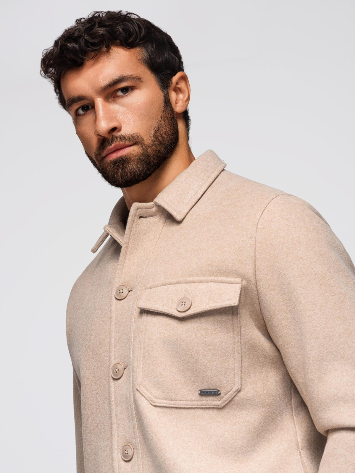 Ombre Men&#039;s shirt jacket - beige