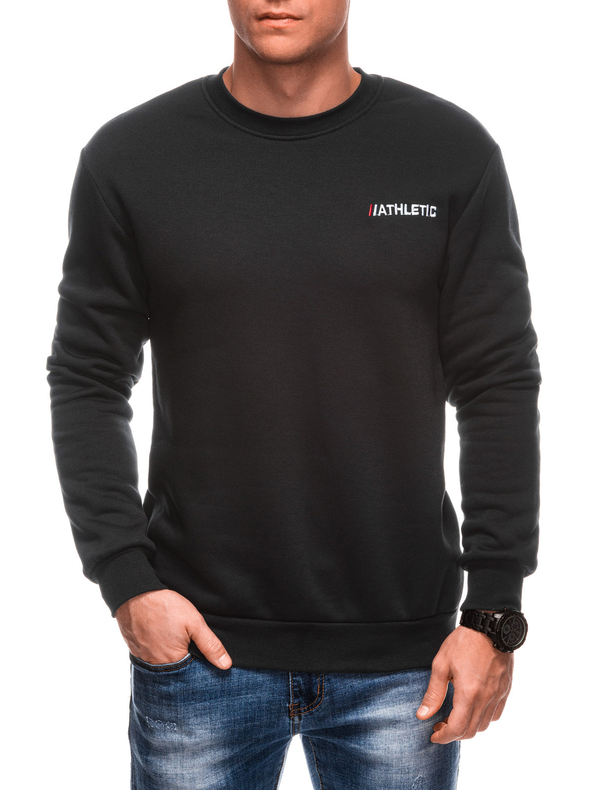 Edoti Mens hoodless sweatshirt