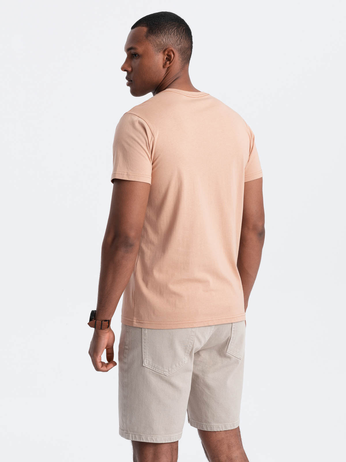 Ombre Classic BASIC men's cotton T-shirt - flesh-colored