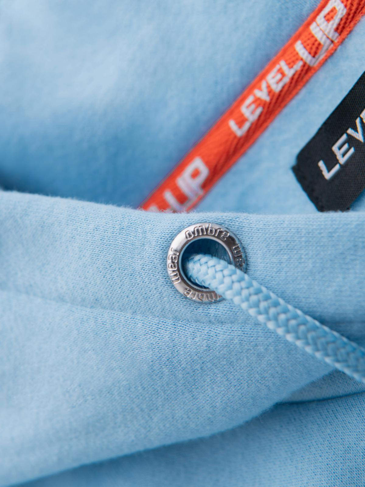 Ombre Unisex sweatshirt with hood and pockets - blue