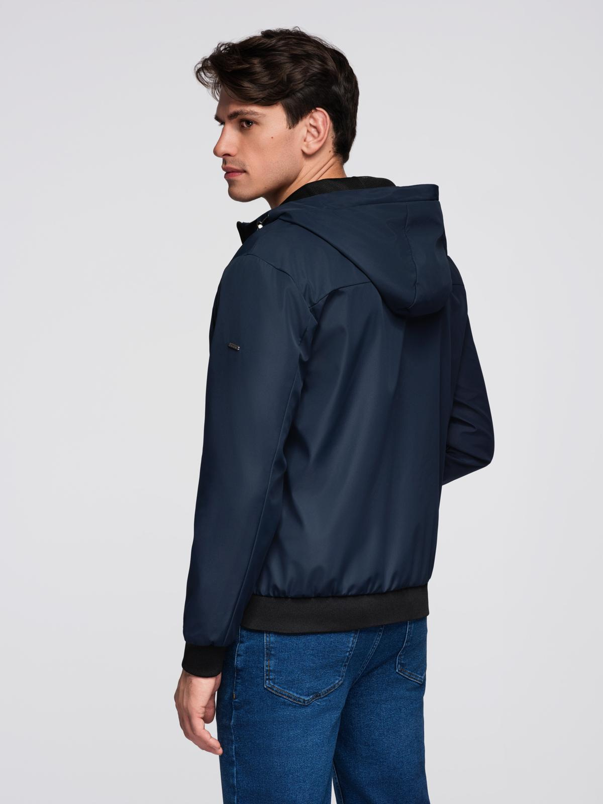 Ombre Men&#039;s lightweight jacket with hood and mesh lining