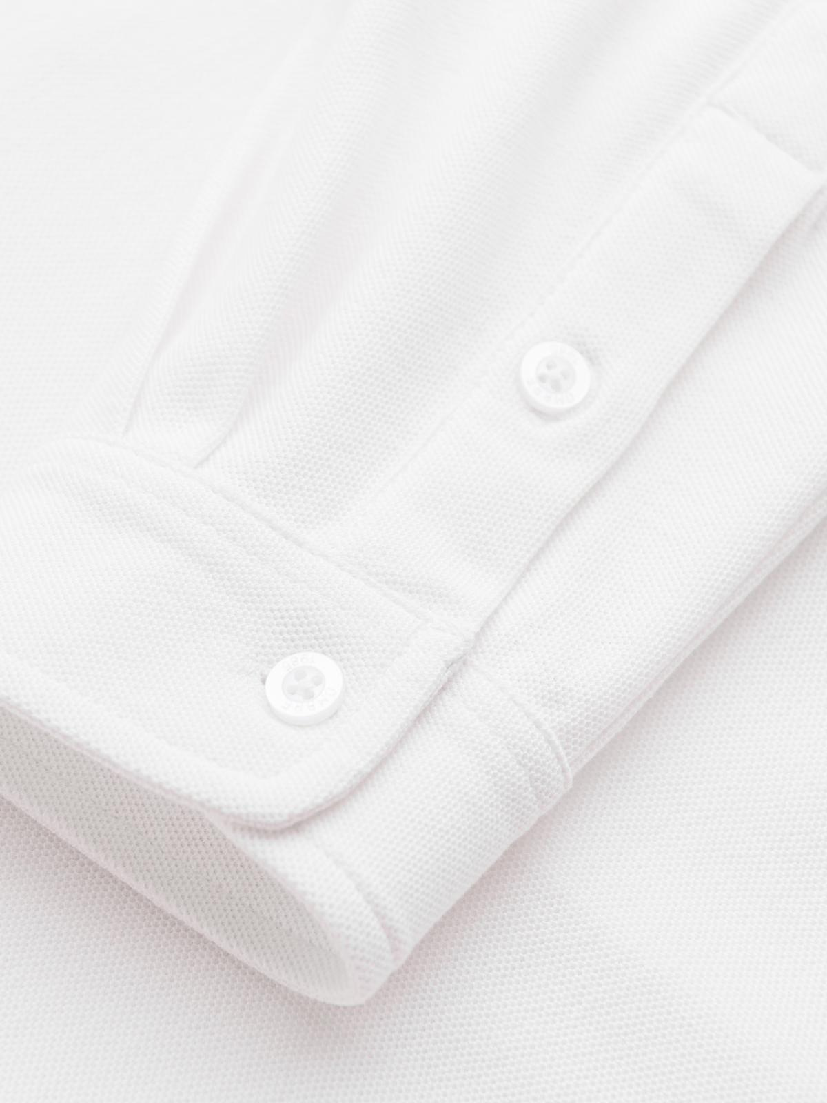 Ombre Men's SLIM FIT cotton shirt with stand-up collared colored stripes - white