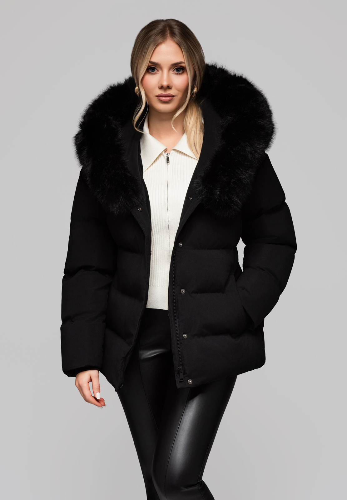 Edoti Women's insulated jacket with fur OW-JALP-0103 v2