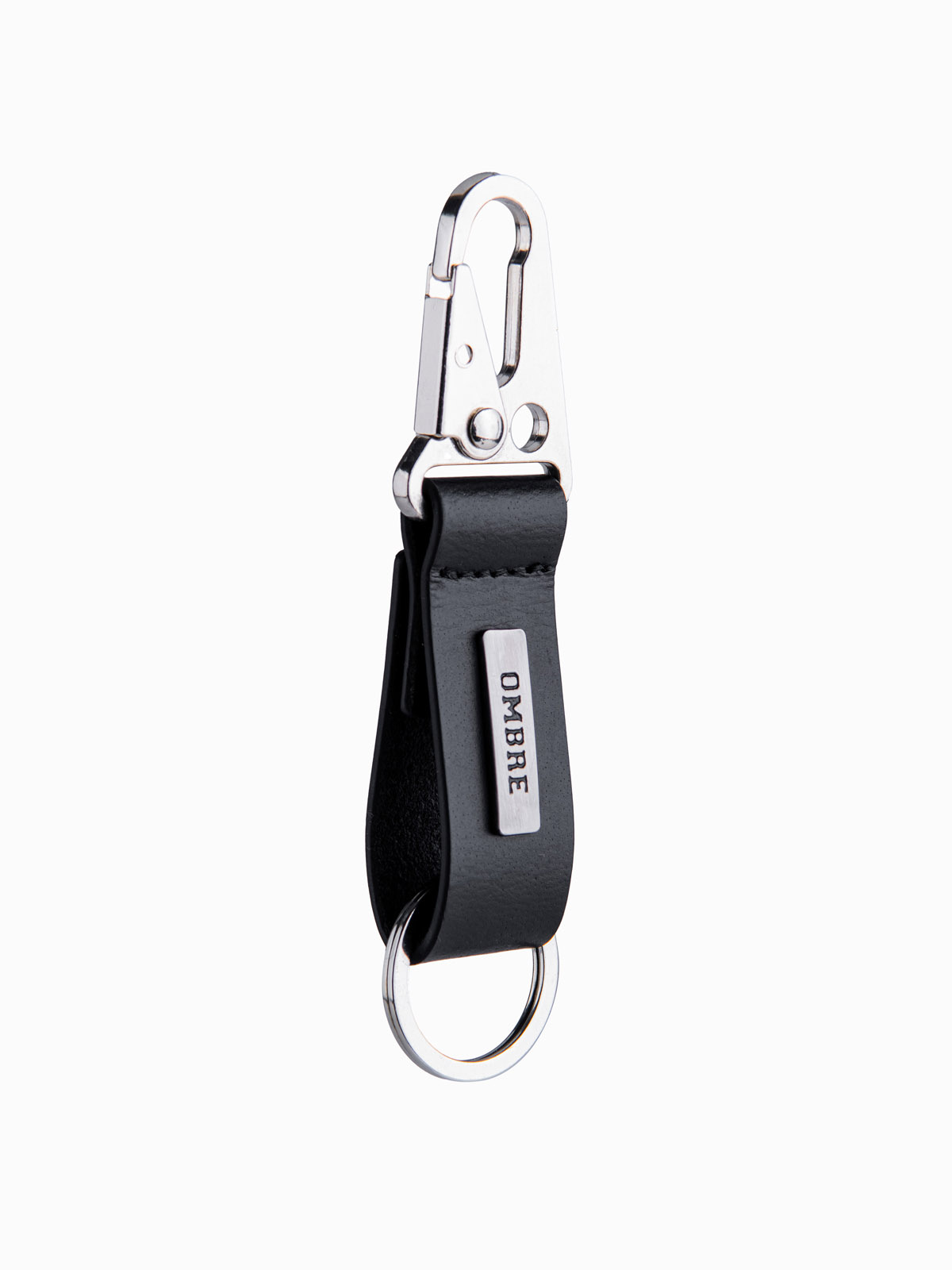 Ombre Men's key ring with snap hook - black