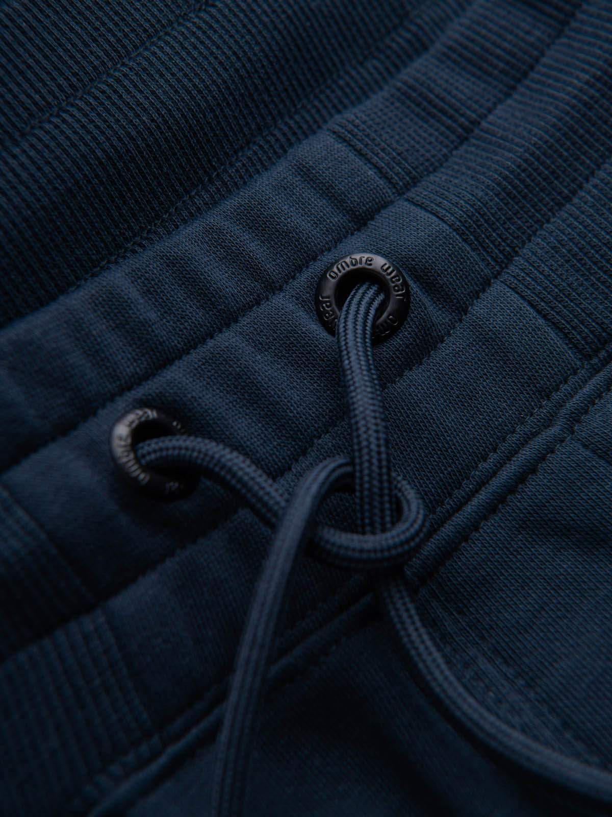 Ombre Men&#039;s pre-knee BASIC sweat shorts - navy blue