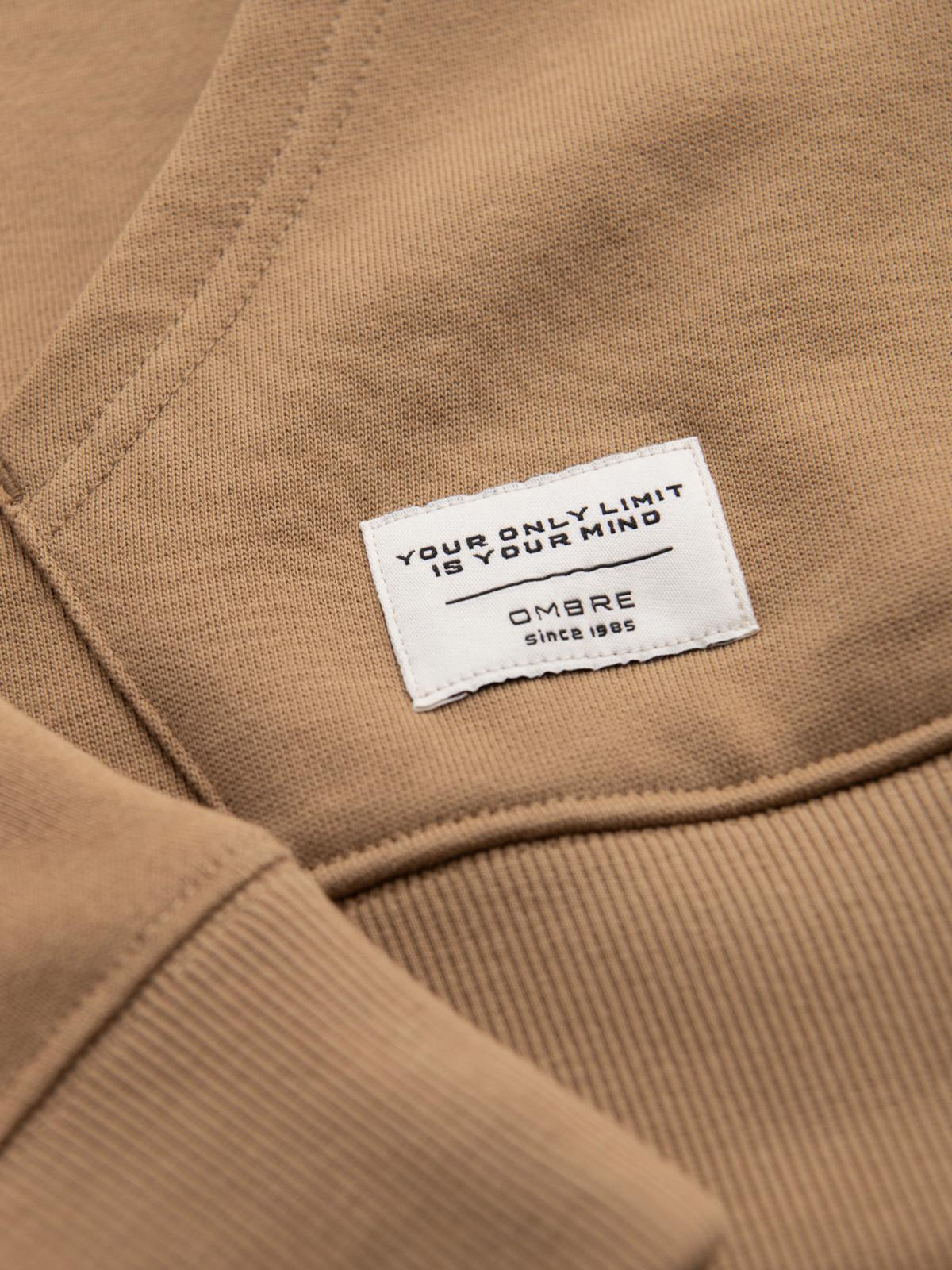 Ombre Men&#039;s kangaroo hooded sweatshirt - brown