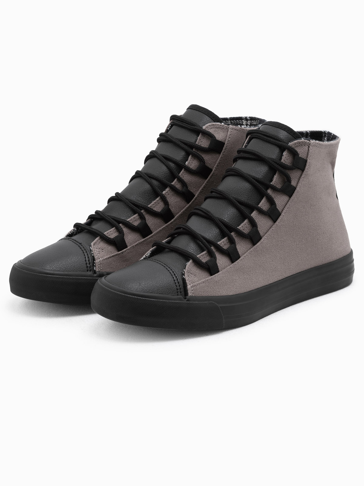 Ombre Men's shoes sneakers in combined materials - graphite