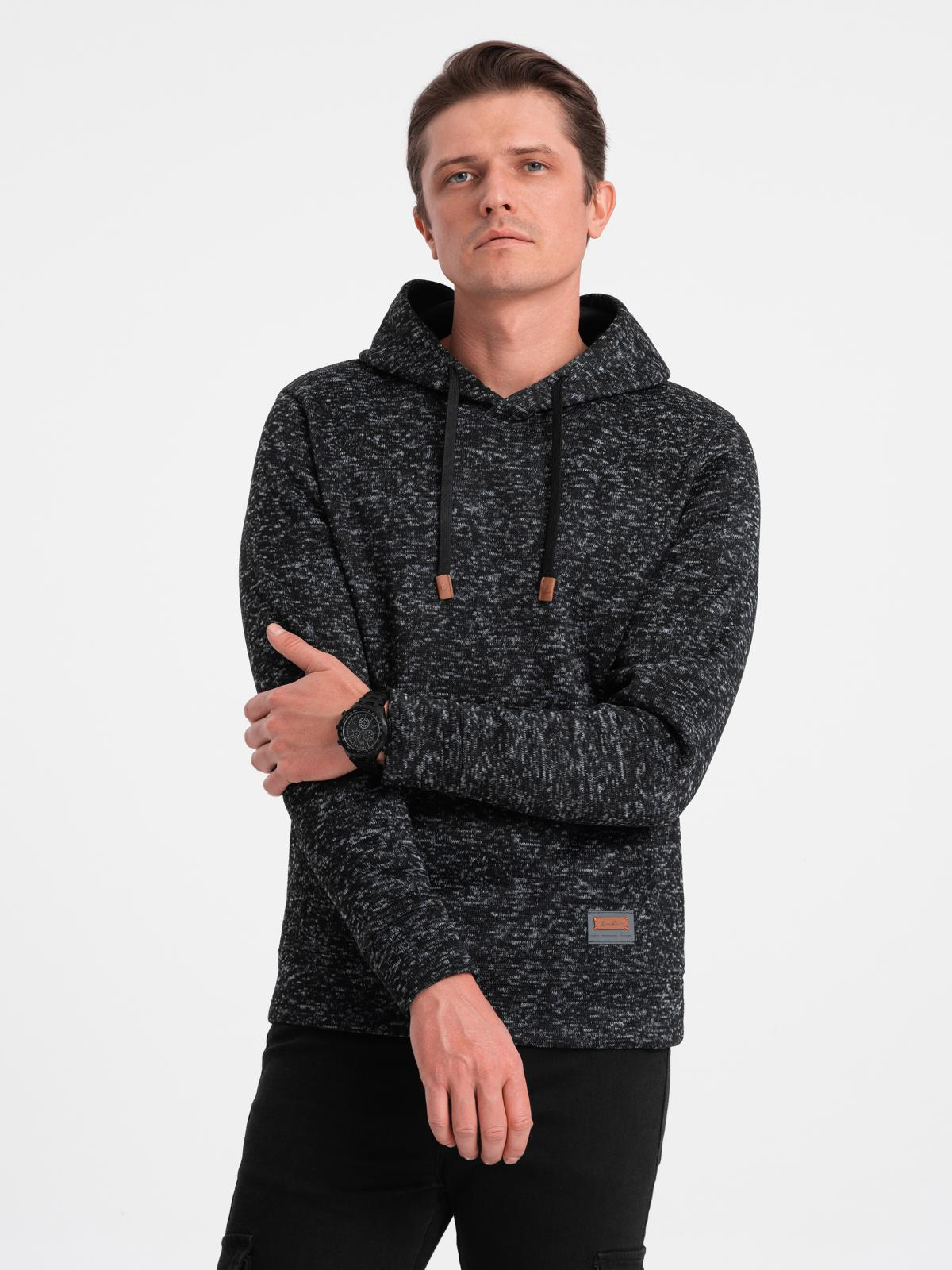 Ombre Men's non-stretch kangaroo hooded sweatshirt